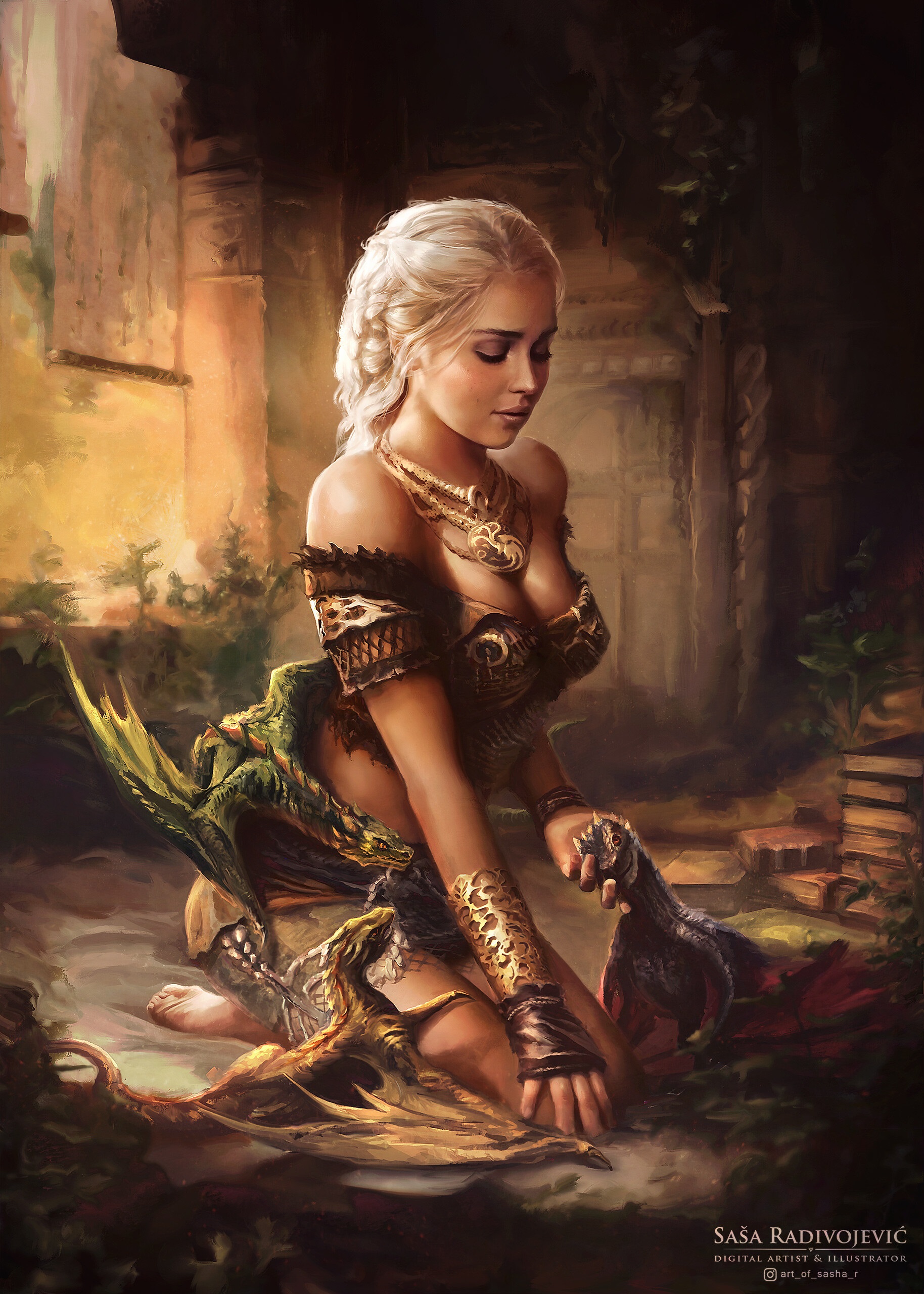 Game Of Thrones Daenerys Targaryen Dragon Artwork Fantasy Art Fan Art 1828x2560
