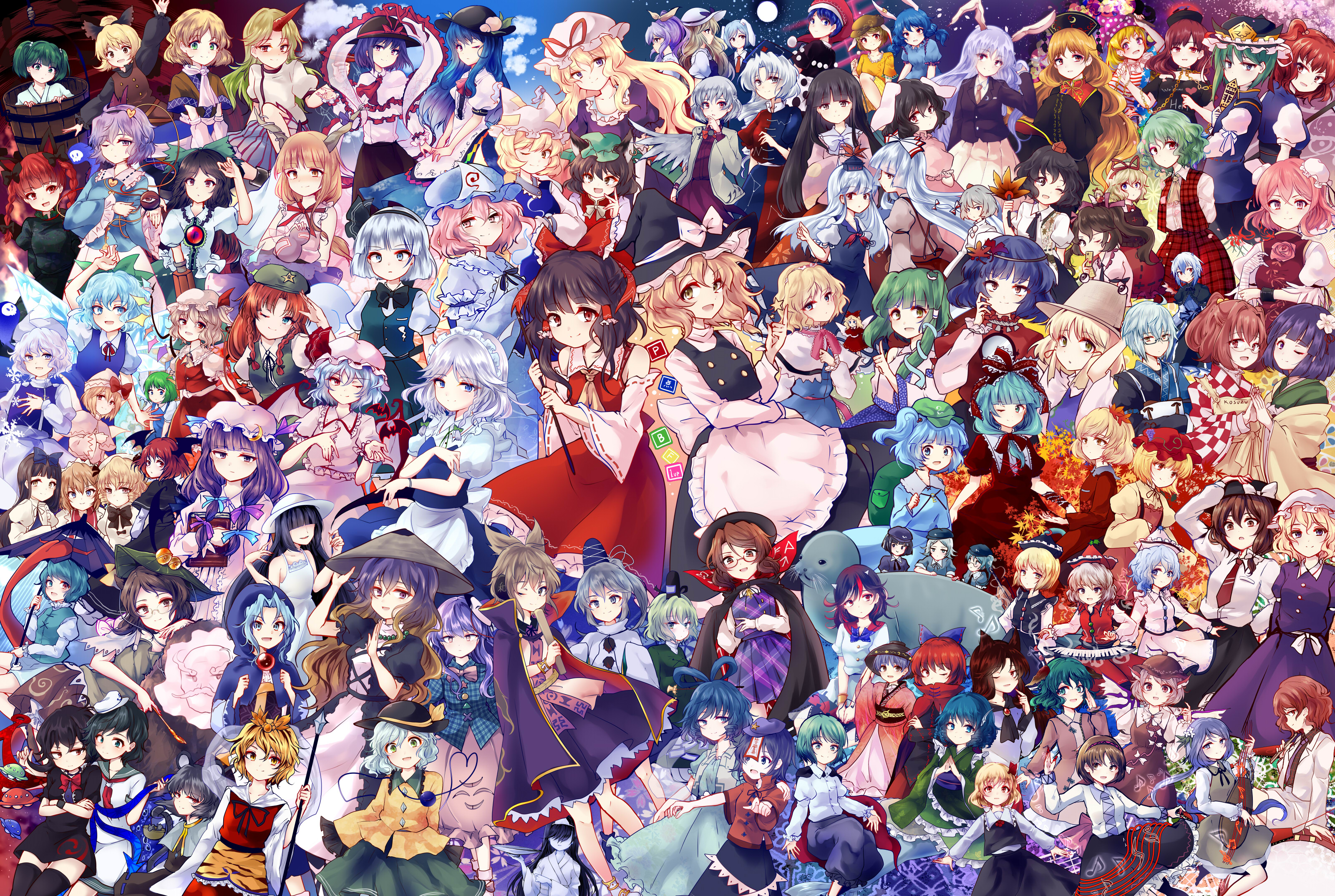 Touhou Anime Anime Girls Series Manga Digital Art Fan Art Artwork 3200x2149