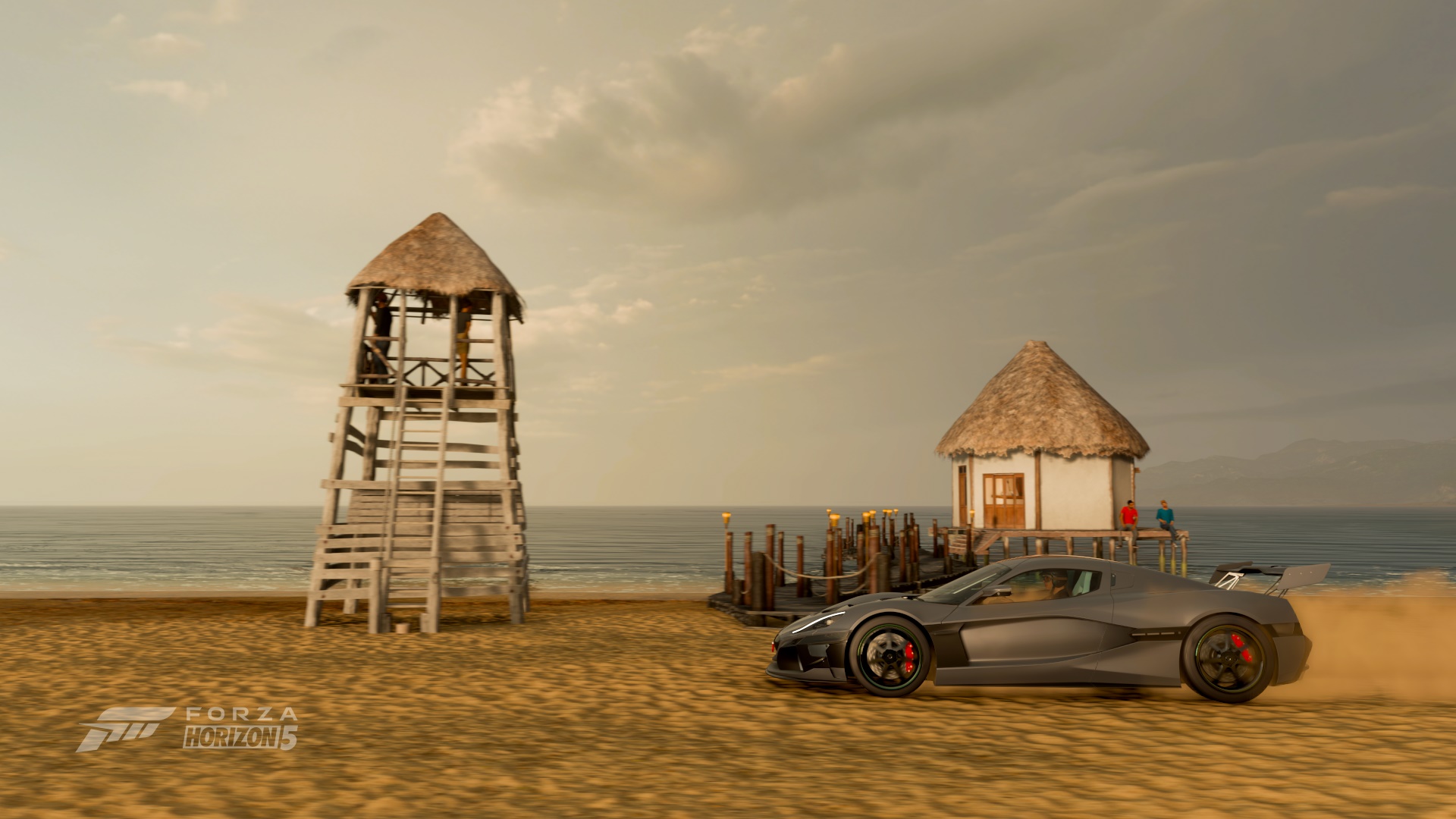 Forza Horizon 5 Car Rimac Concept Two Screen Shot Video Games 1920x1080