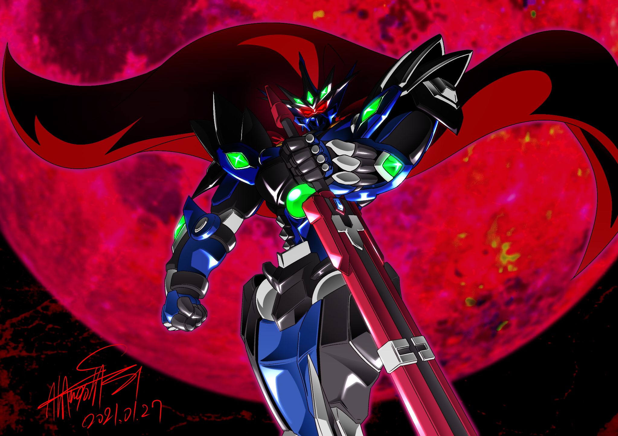 Anime Robot Vaisaga Super Robot Wars Fan Art Digital Art Artwork 2047x1447