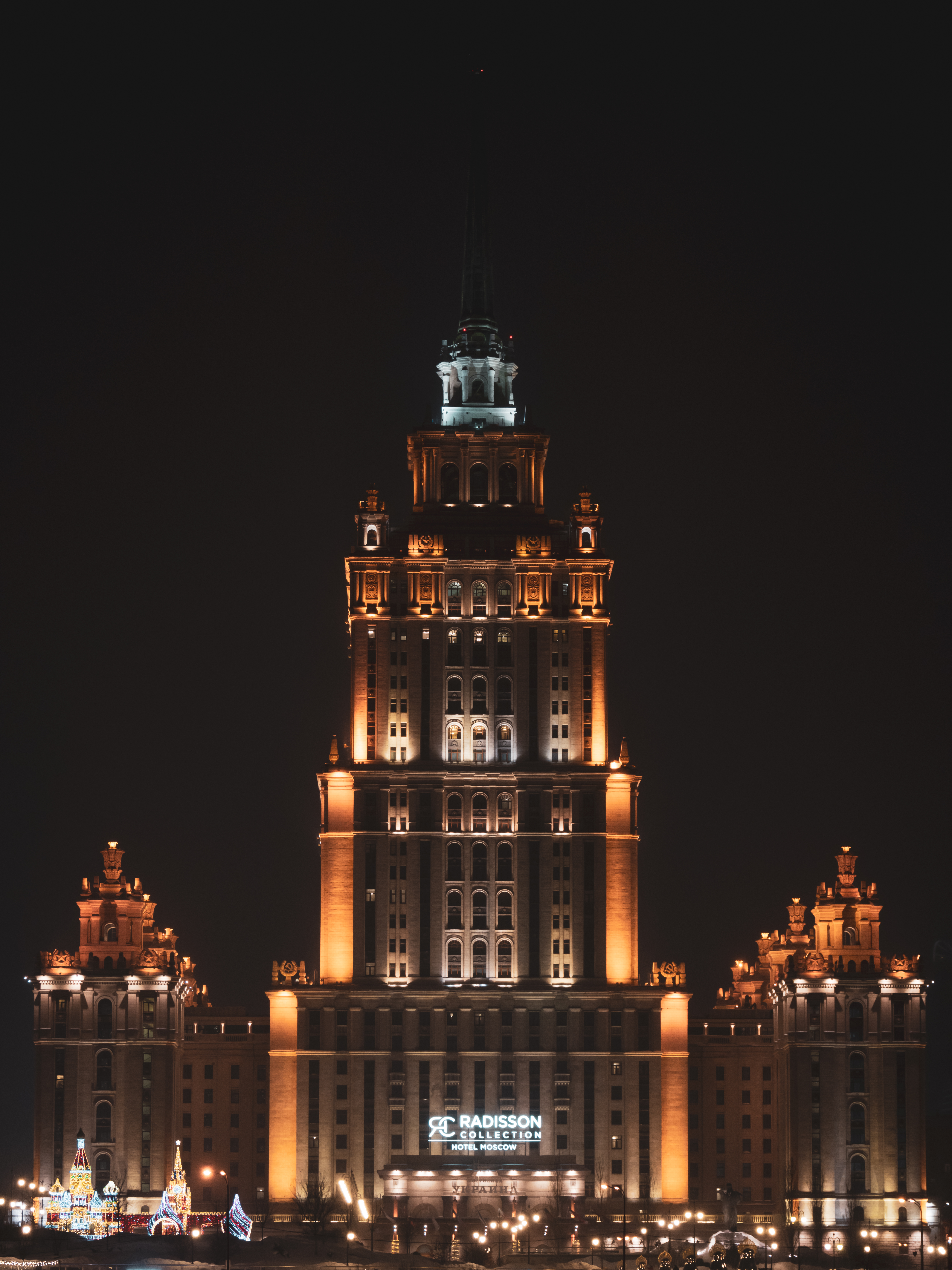 Moscow Building Russia Night 6336x8448