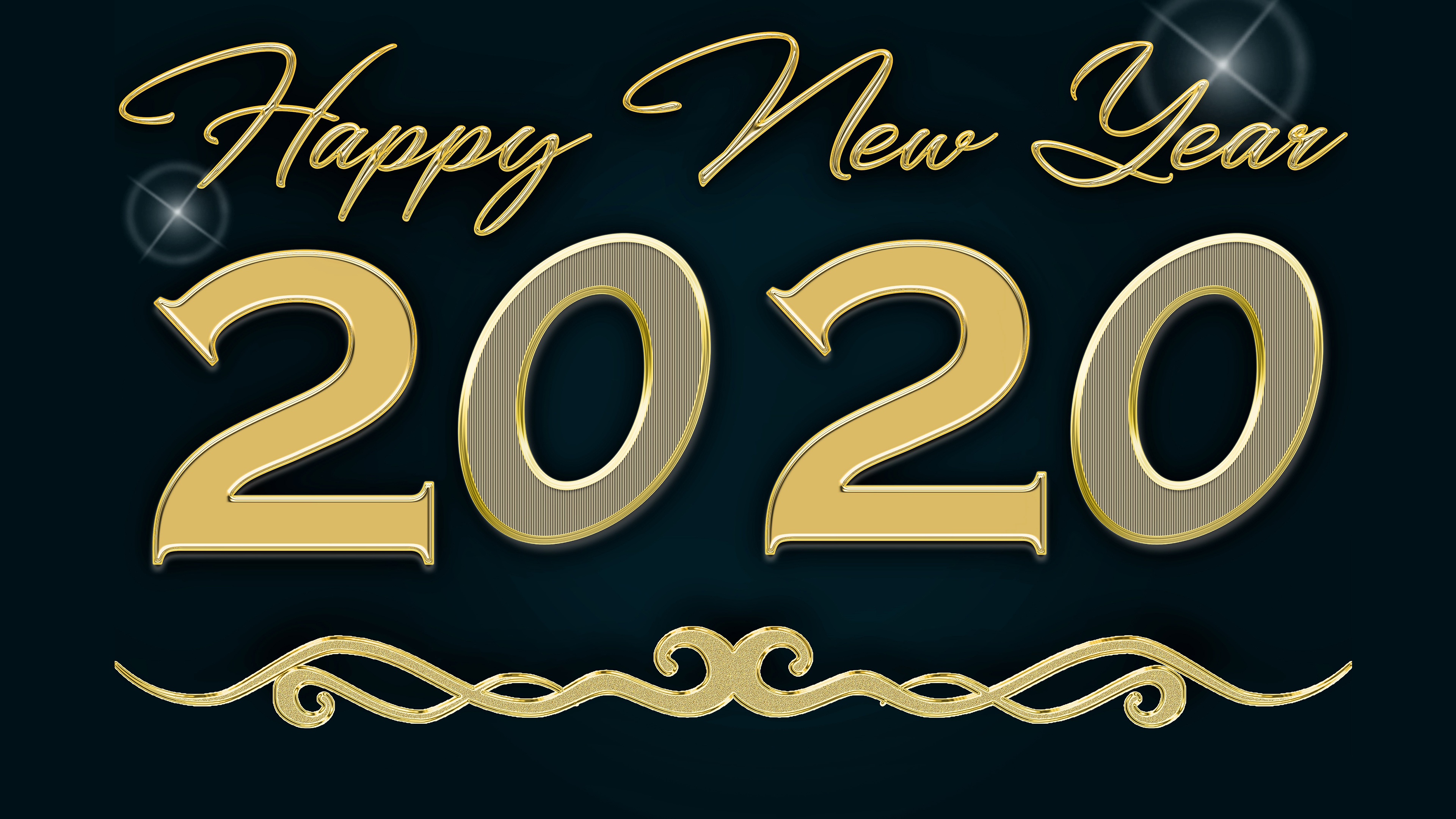 Happy New Year New Year New Year 2020 3840x2160