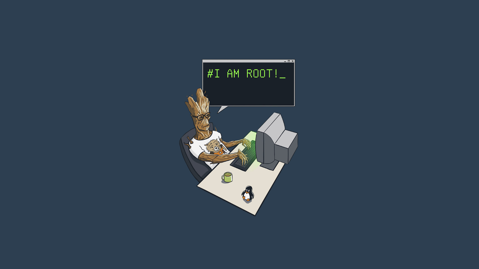 Linux Sudo Groot Root Arch Linux Humor 1920x1080