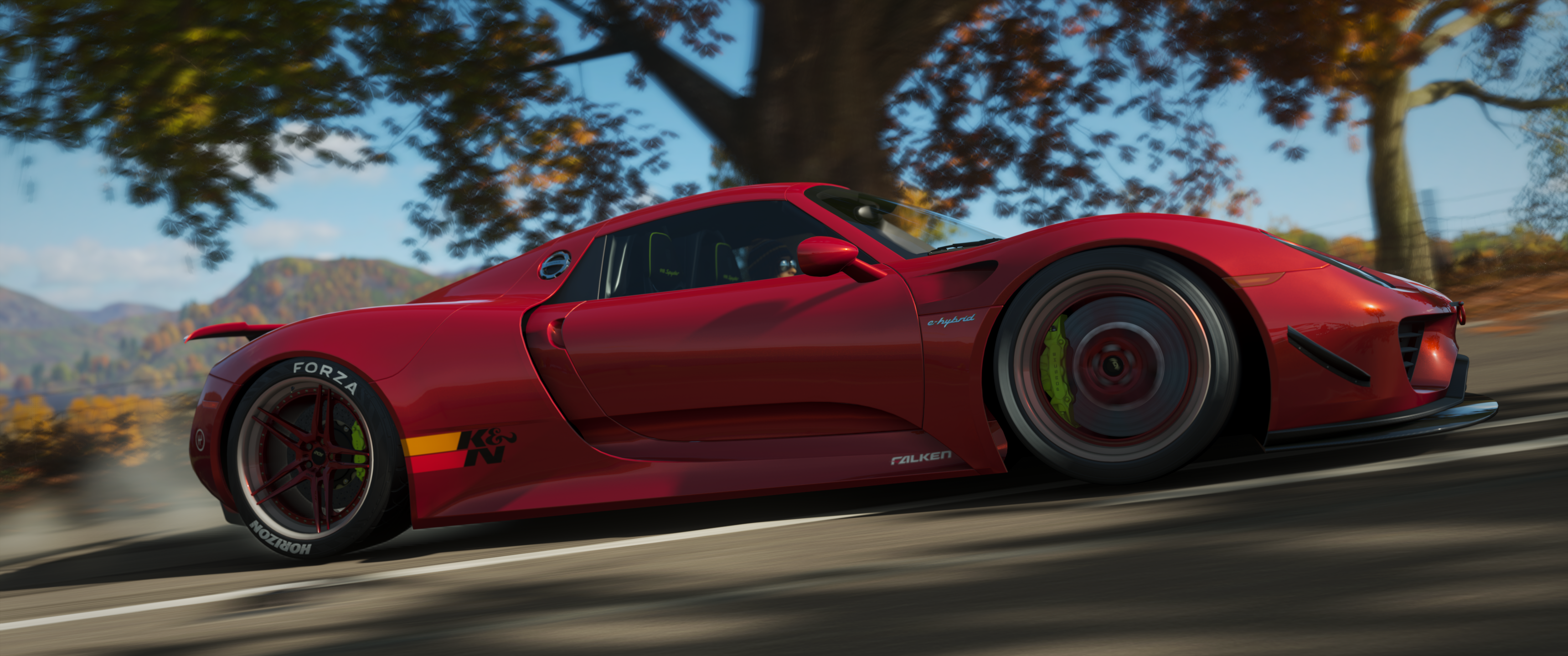 Forza Forza Horizon 4 Racing Car Ultrawide Video Games Porsche 918 Spyder Drift 3440x1440