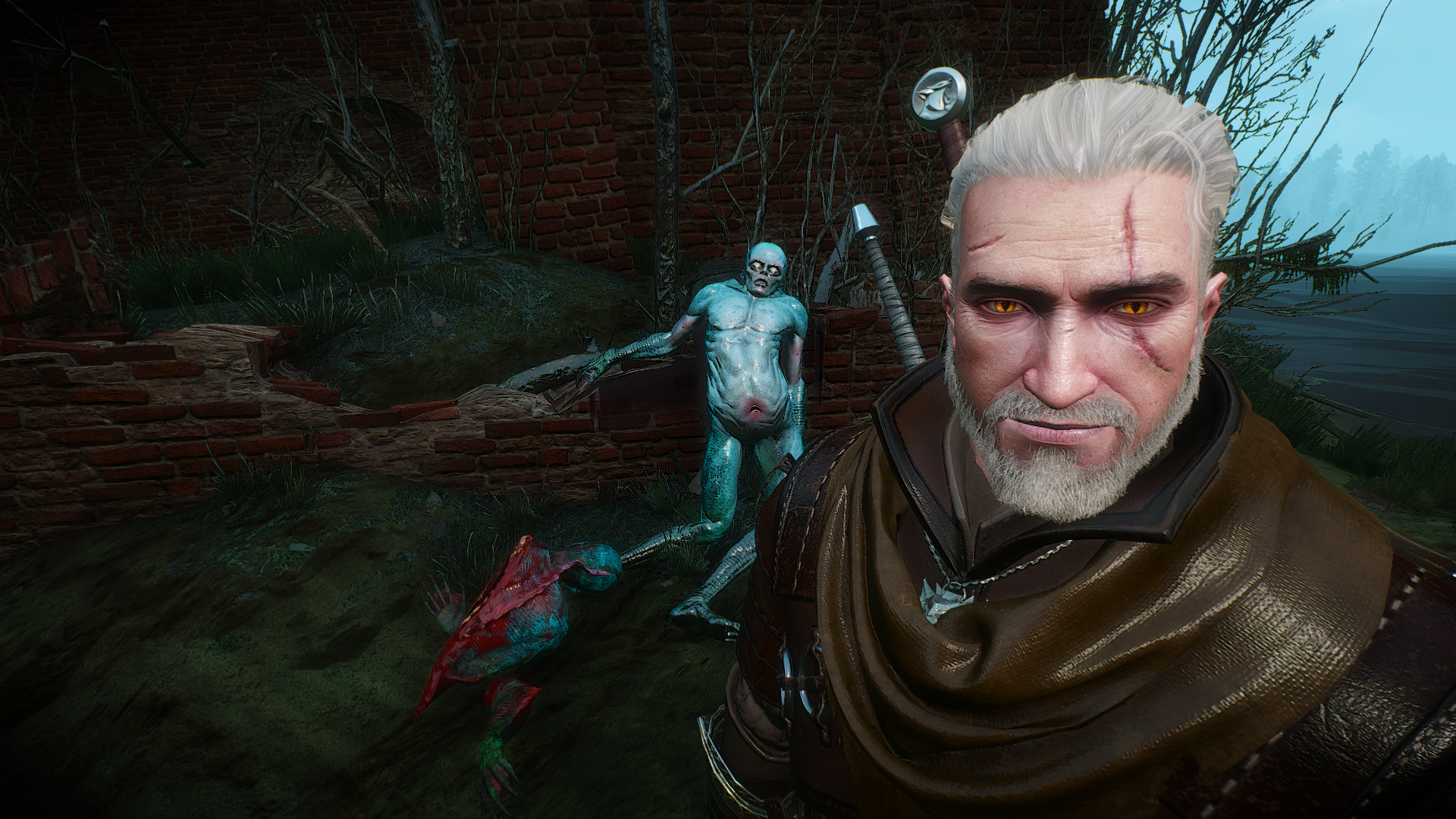 The Witcher The Witcher 3 The Witcher 3 Wild Hunt CD Projekt RED Geralt Of Rivia The White Wolf Smil 1920x1080