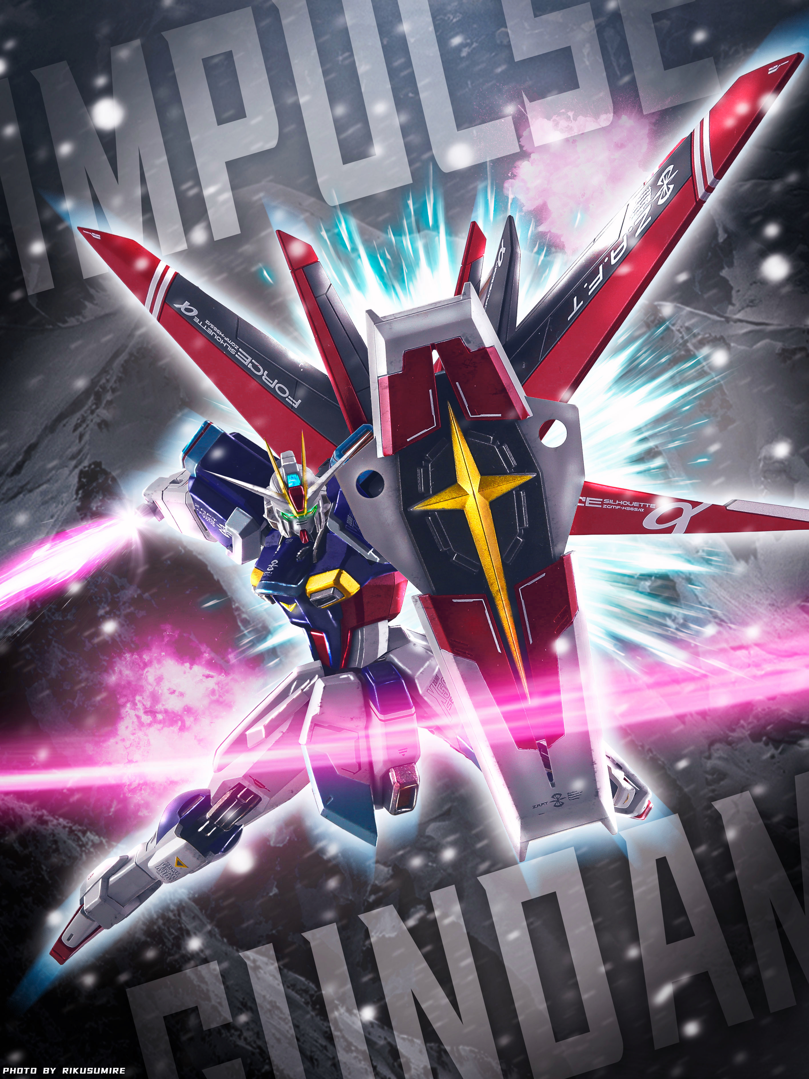 Anime Robot Gundam Force Impulse Gundam Mobile Suit Gundam SEED Destiny Super Robot Wars Fan Art Dig 2832x3776