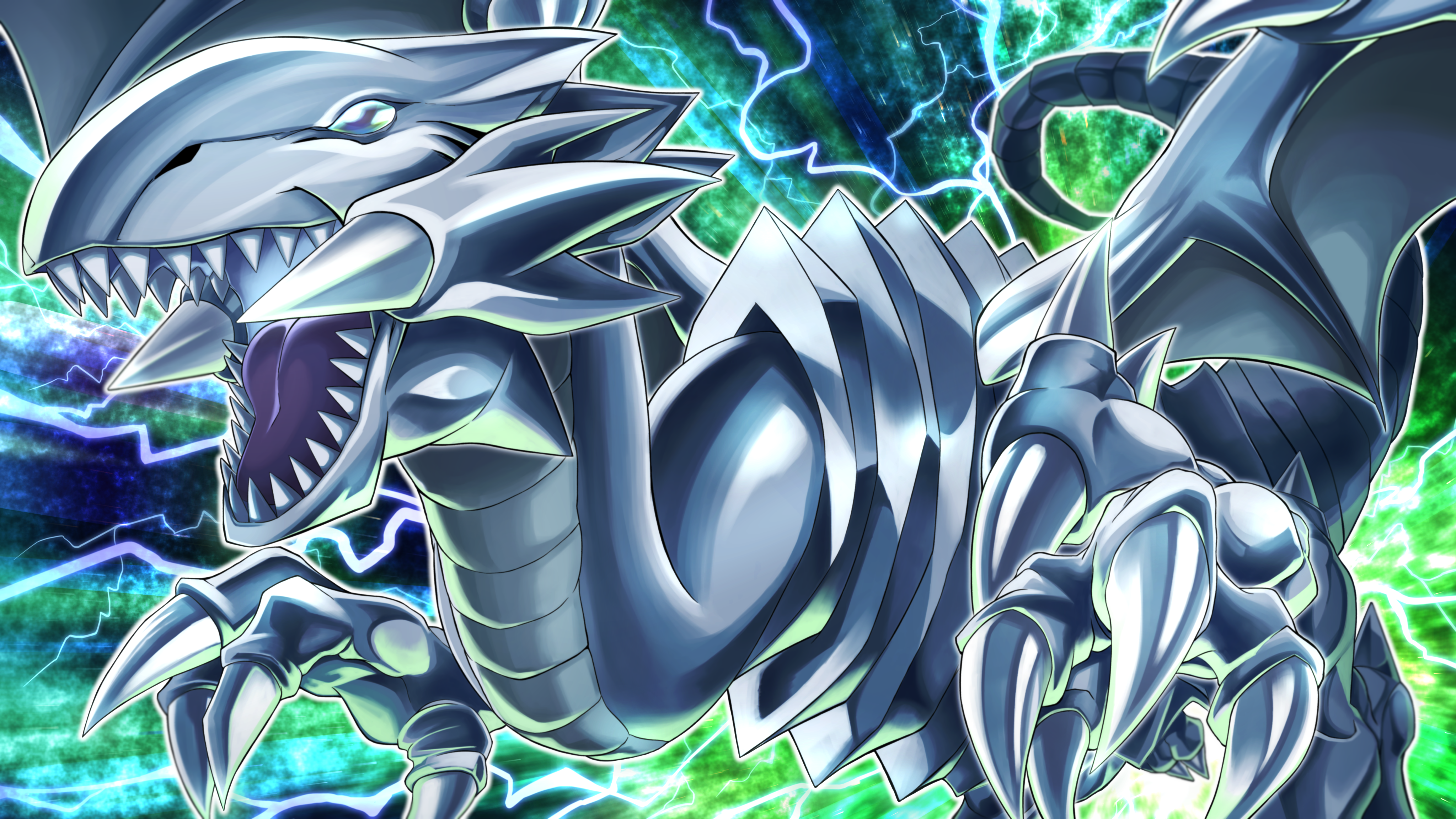 Anime Trading Card Games Dragon Yu Gi Oh Blue Eyes White Dragon Artwork  Digital Art Fan Art Wallpaper - Resolution:4096x2304 - ID:1278772 -  
