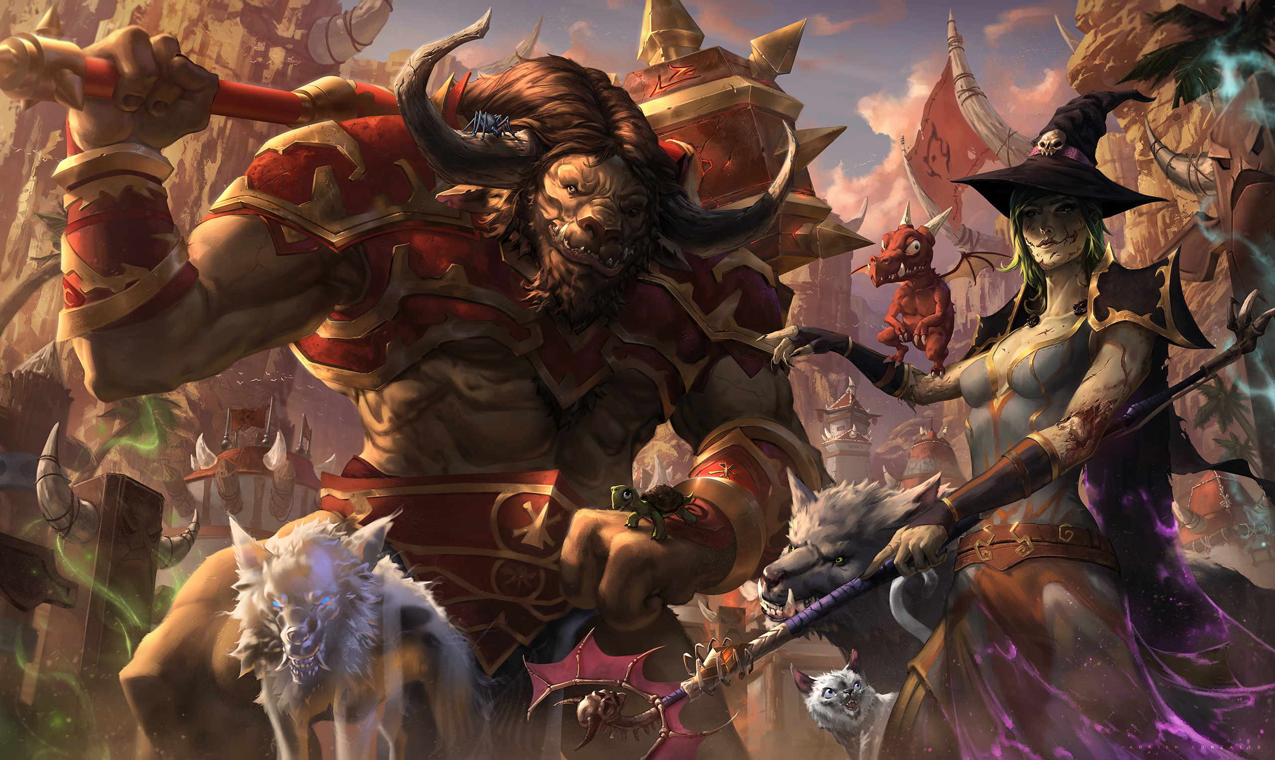 World Of Warcraft Horde Taurens Undead 2560x1526