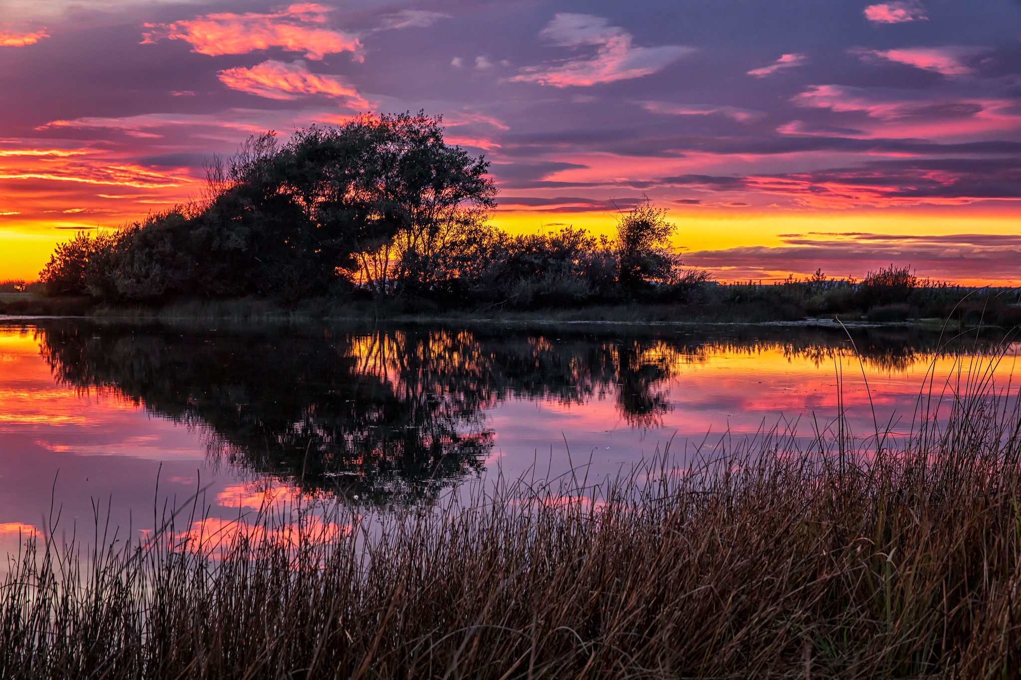 Cranberry Lake Reflection Sunset 2048x1365