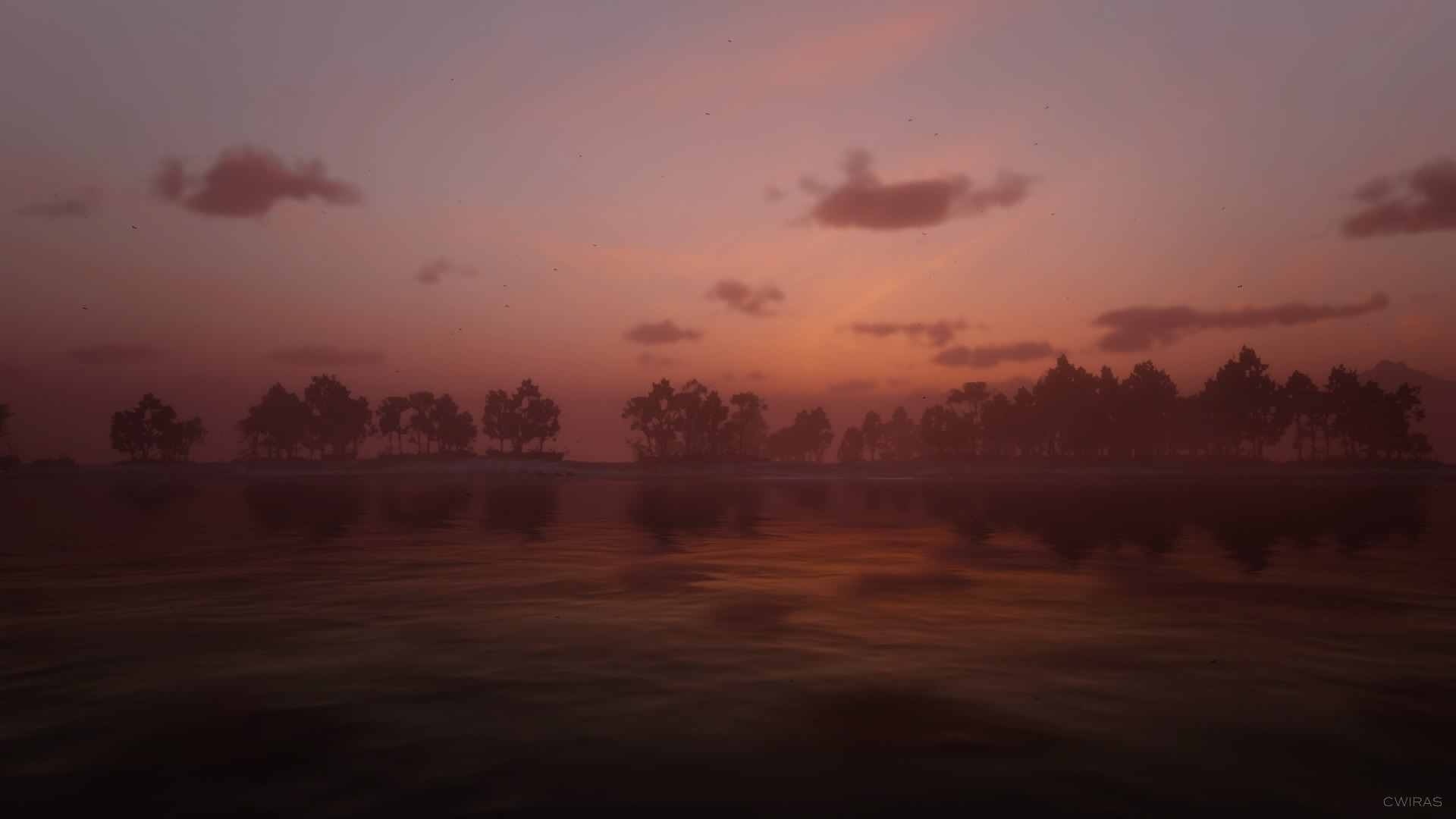 Video Games Screen Shot Game Art Water Sunset PlayStation PlayStation 4 Rockstar Games Red Dead Rede 1920x1080