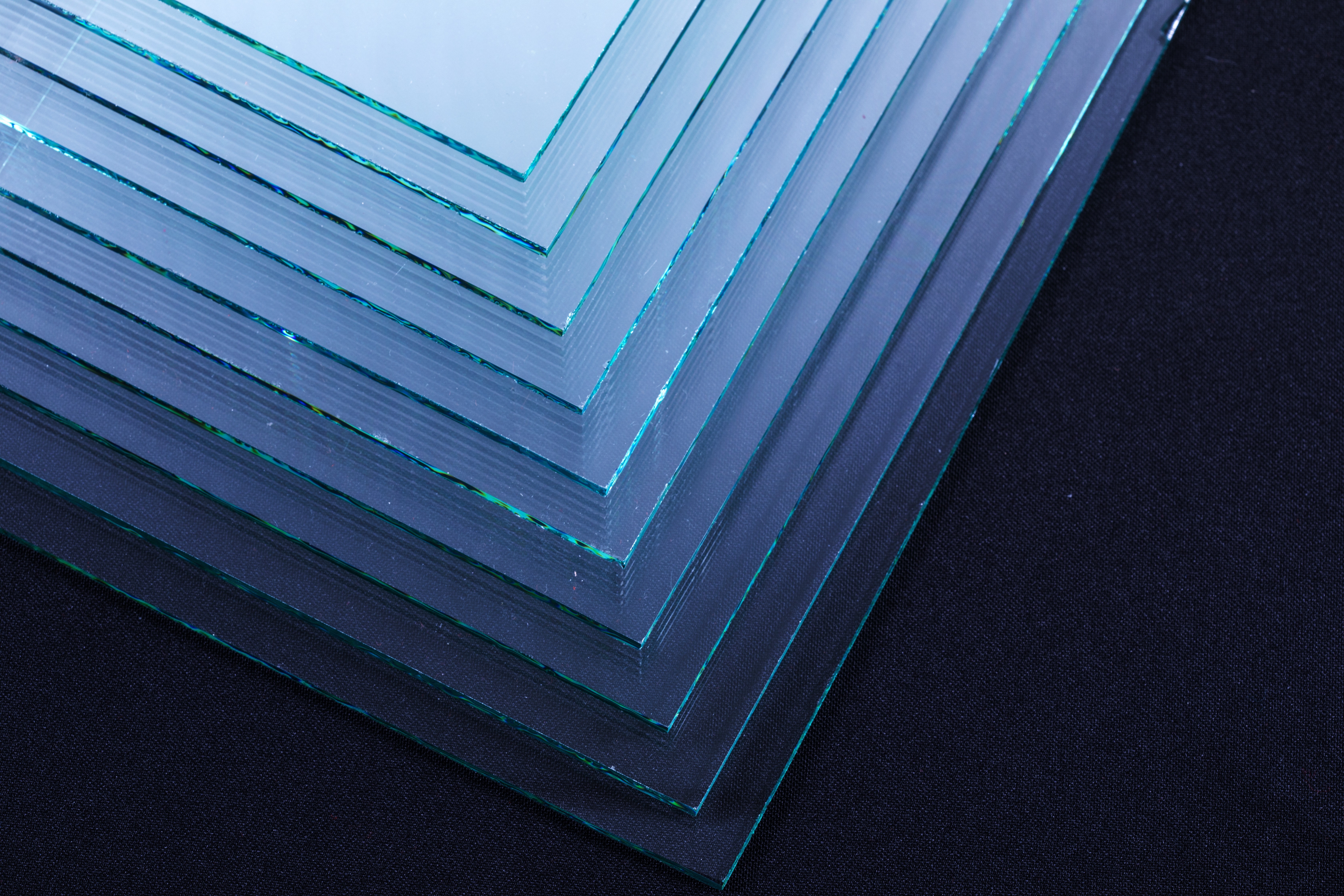 Abstract Glass Shiny Texture Pattern Closeup Blue 6720x4480