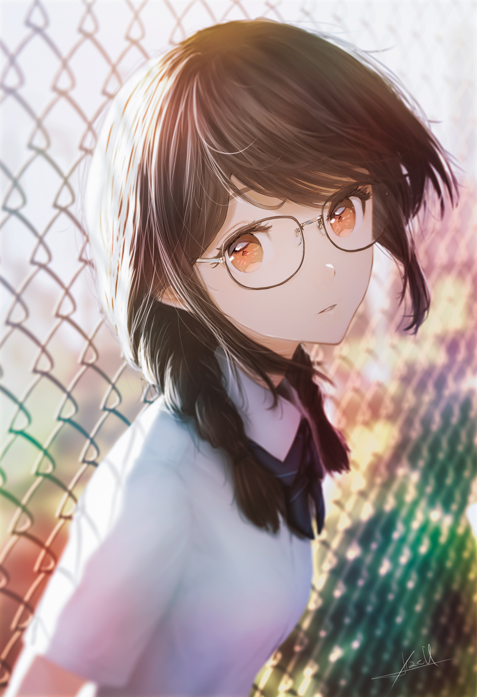 Anime Anime Girls Digital Art Artwork 2D Portrait Pixiv Glasses Wallpaper -  Resolution:1552x2269 - ID:1245426 