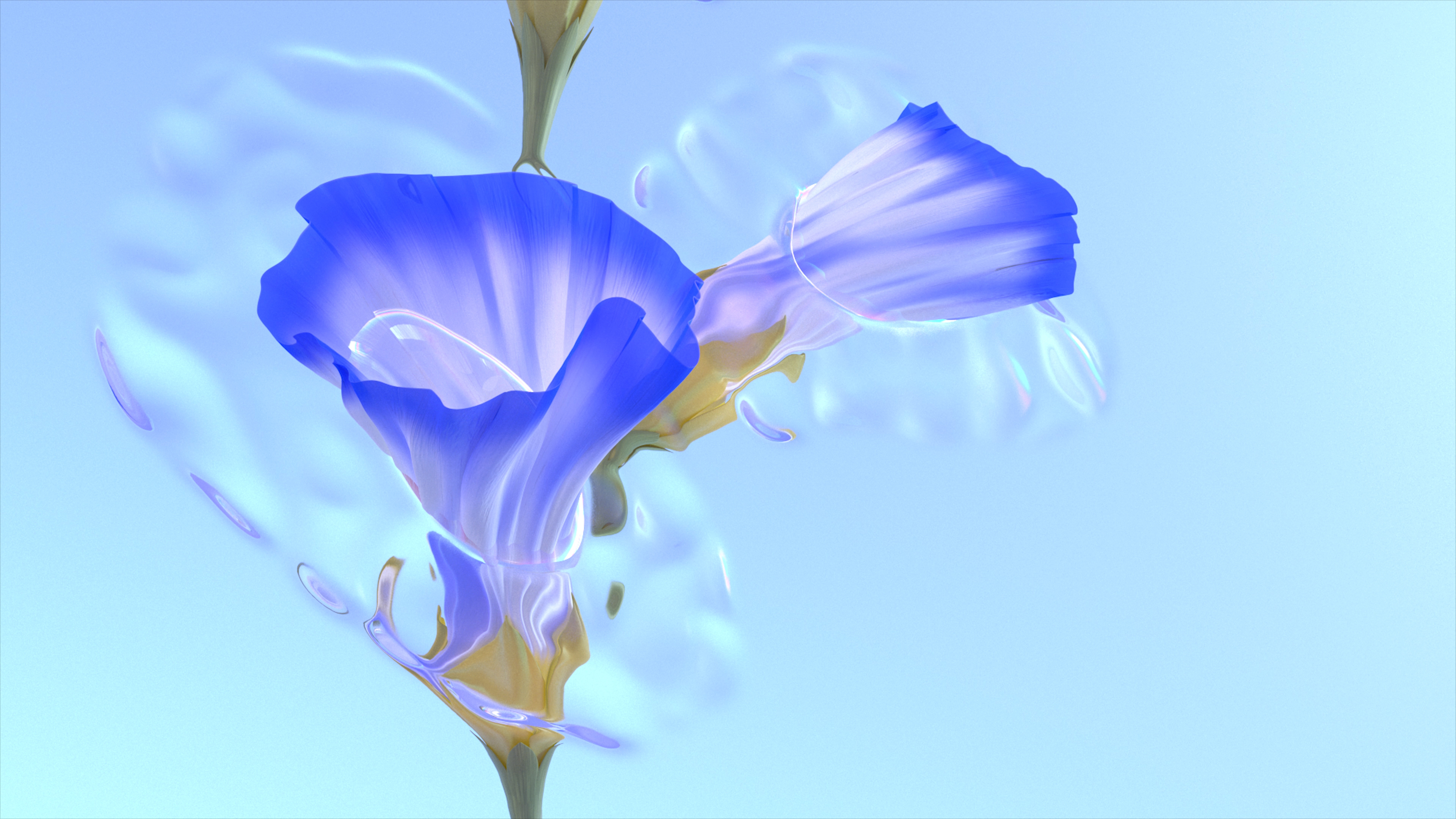 Flowers Abstract 3D Abstract Digital Digital Art Colorful Render Blooming Plants 3840x2160
