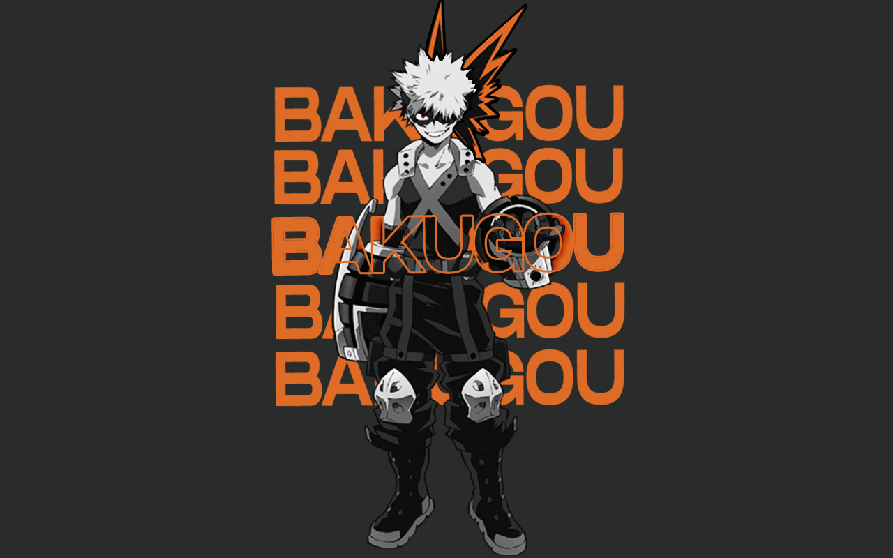 Bakug Katsuki Boku No Hero Academia Anime Anime Boys Simple Background Gray Background Standing Red  1280x800