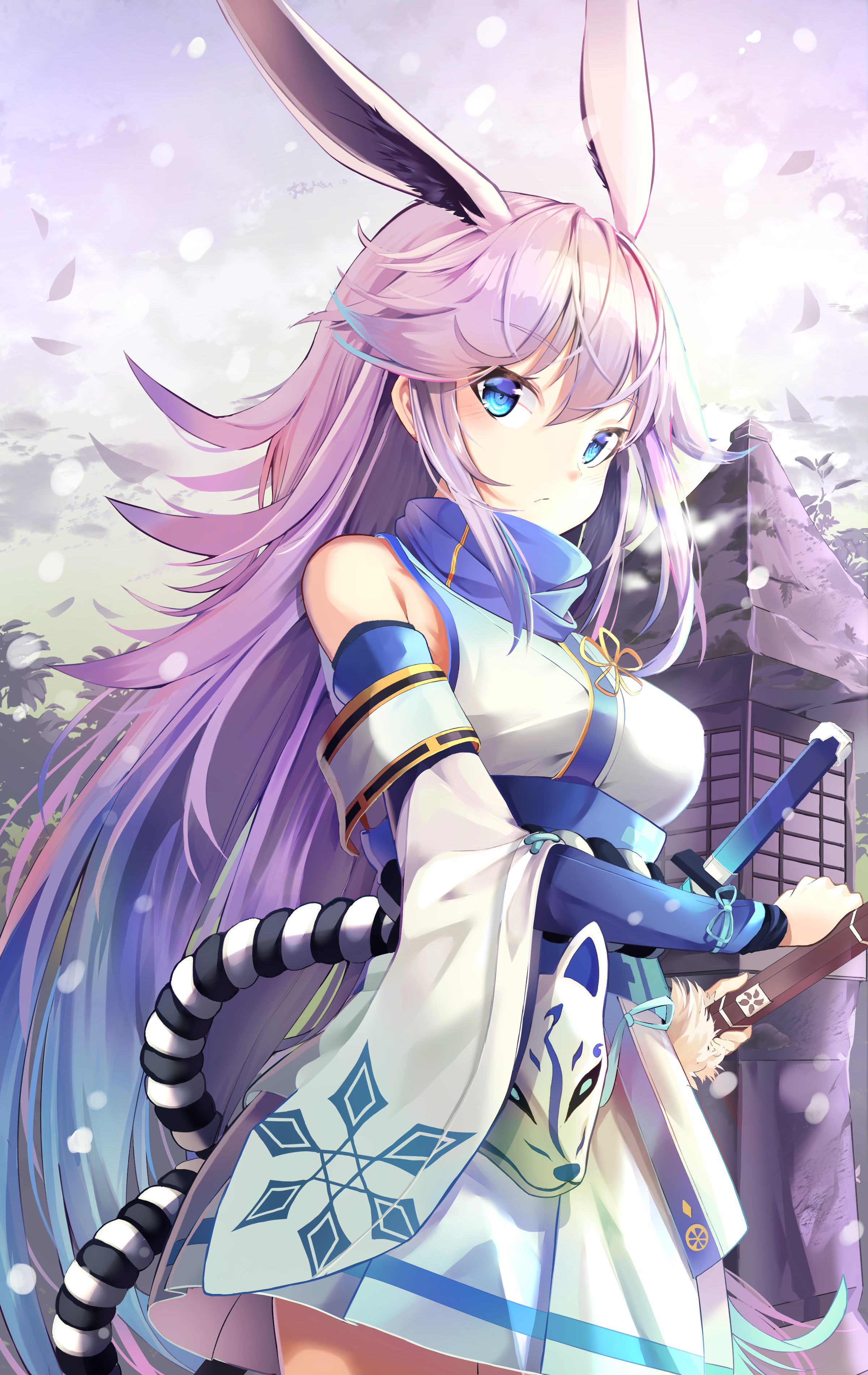 Anime Girls Guns GirlZ Honkai Impact 3rd Yae Sakura Honkai Impact Animal Ears Artist Pink Hair Long  2400x3800