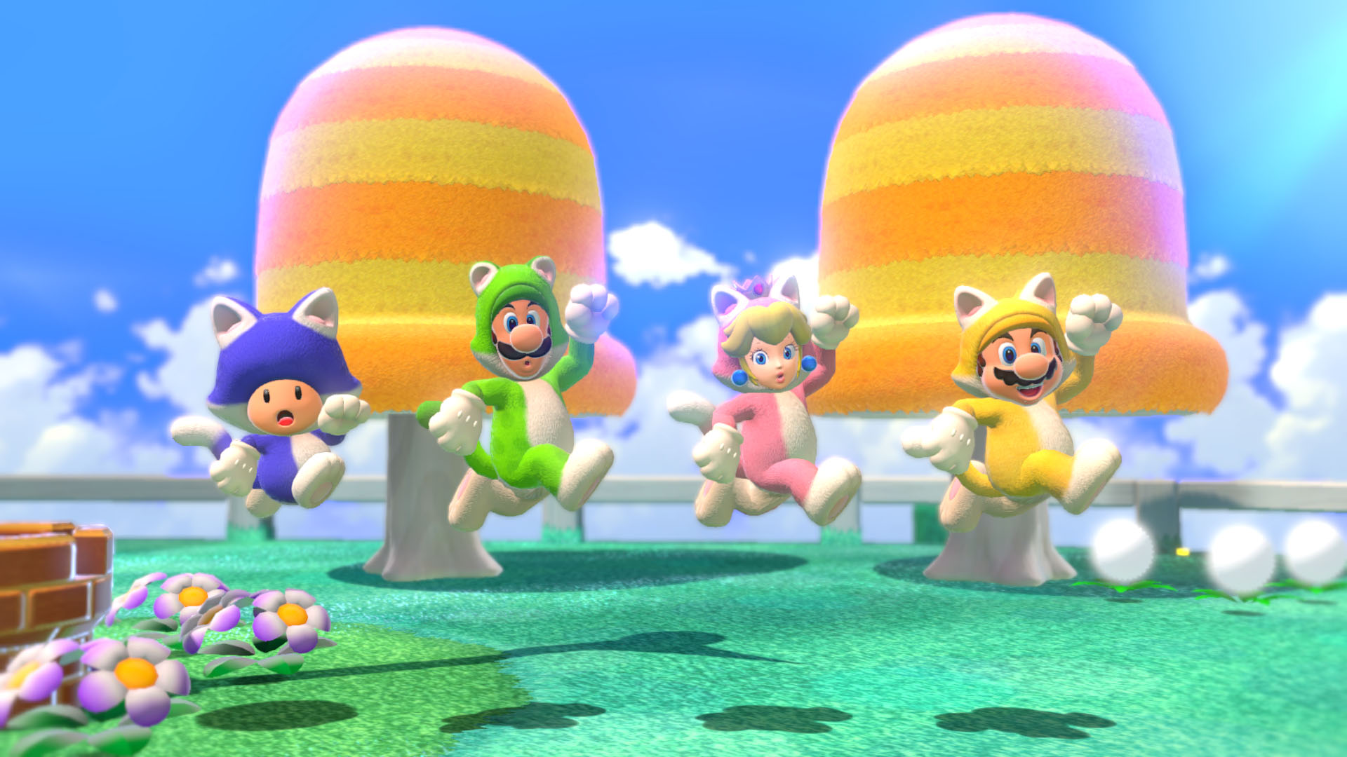 Luigi Mario Princess Peach Toad Mario 1920x1080
