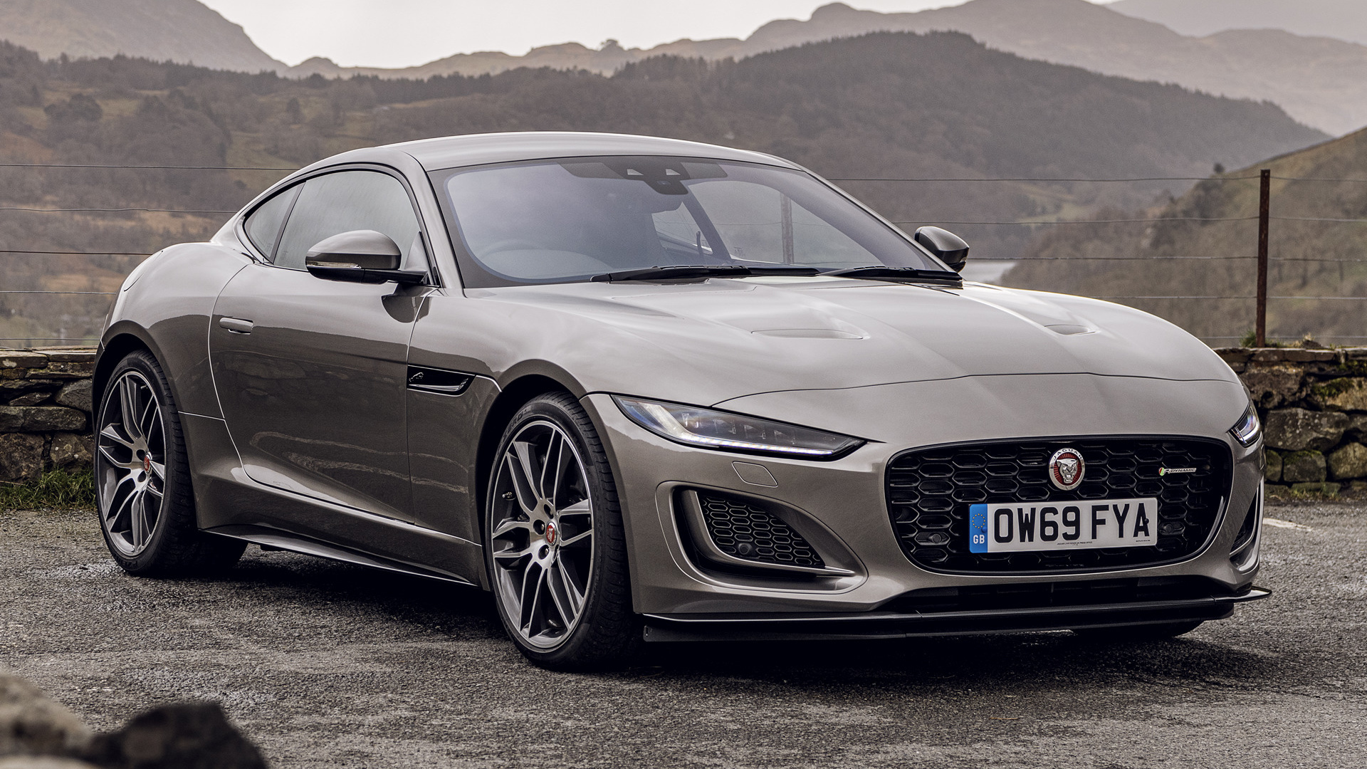 Car Coupe Grand Tourer Gray Car Jaguar F Type P 450 Coupe R Dynamic 1920x1080