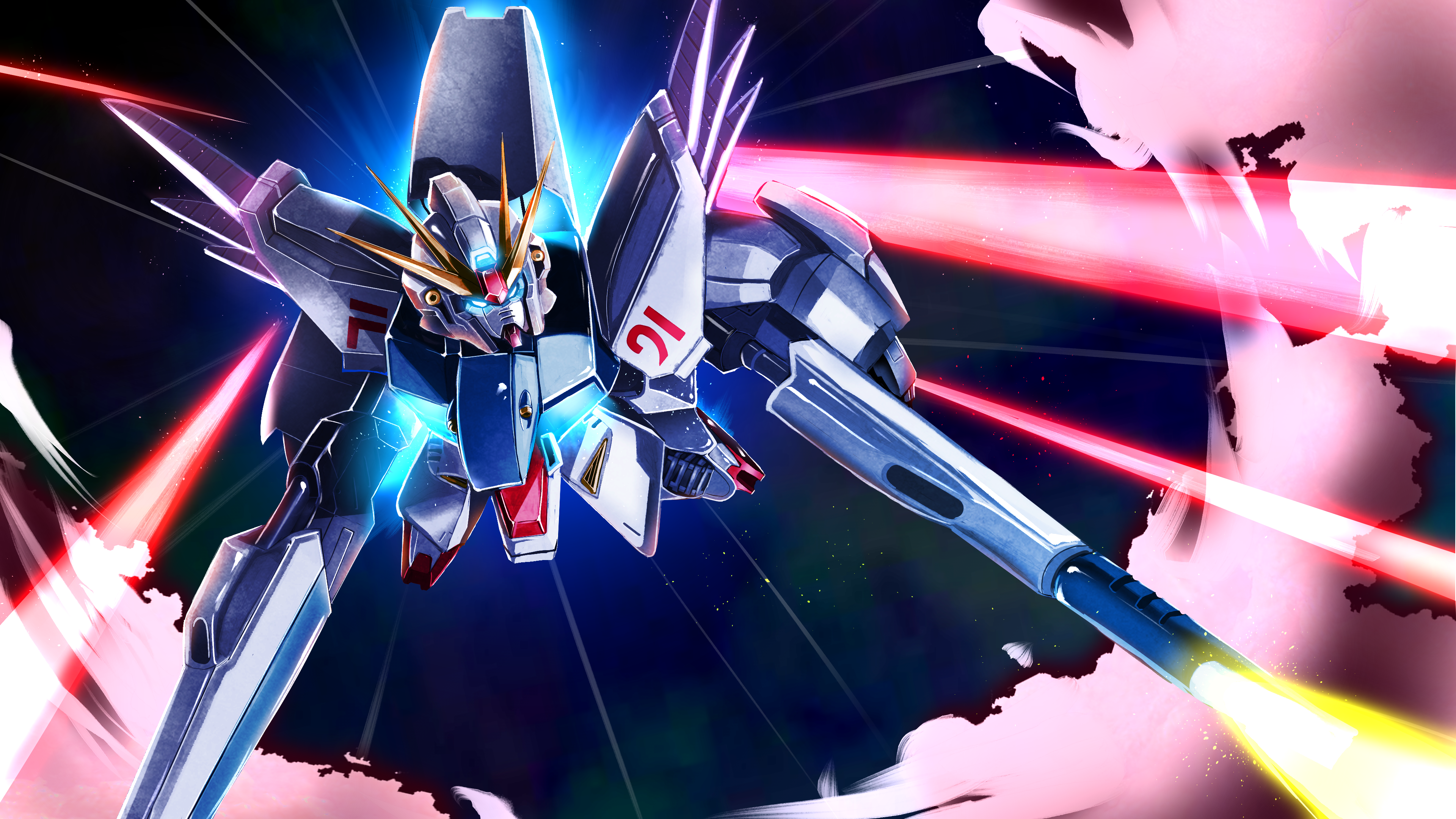 Anime Mech Gundam Mobile Suit Gundam F91 Super Robot Wars Gundam F91 Artwork Digital Art Fan Art Wallpaper Resolution 3840x2160 Id Wallha Com