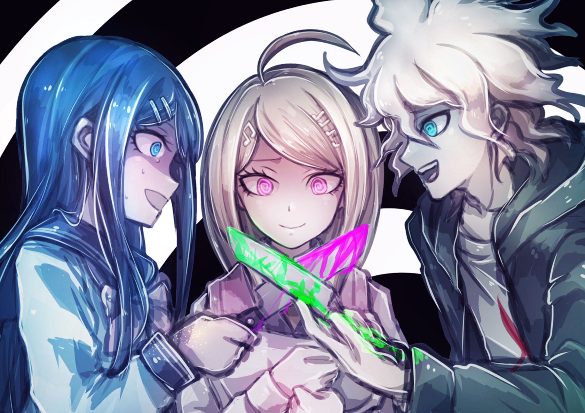 Nagito Komaeda Kaede Akamatsu Sayaka Maizono 1920x1356