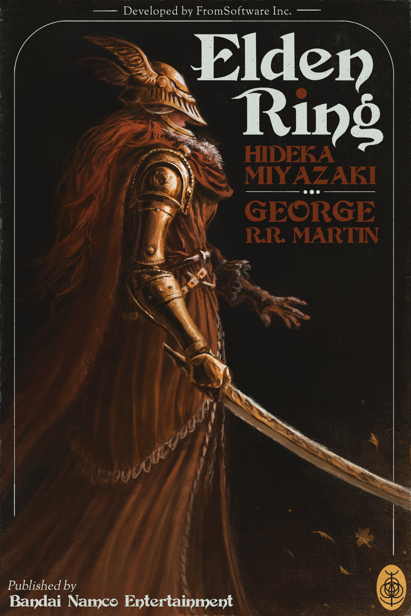 Elden Ring Fan Art Hidetaka Miyazaki Malenia George R R Martin Poster Video Games Artwork Retro Styl 1600x2400