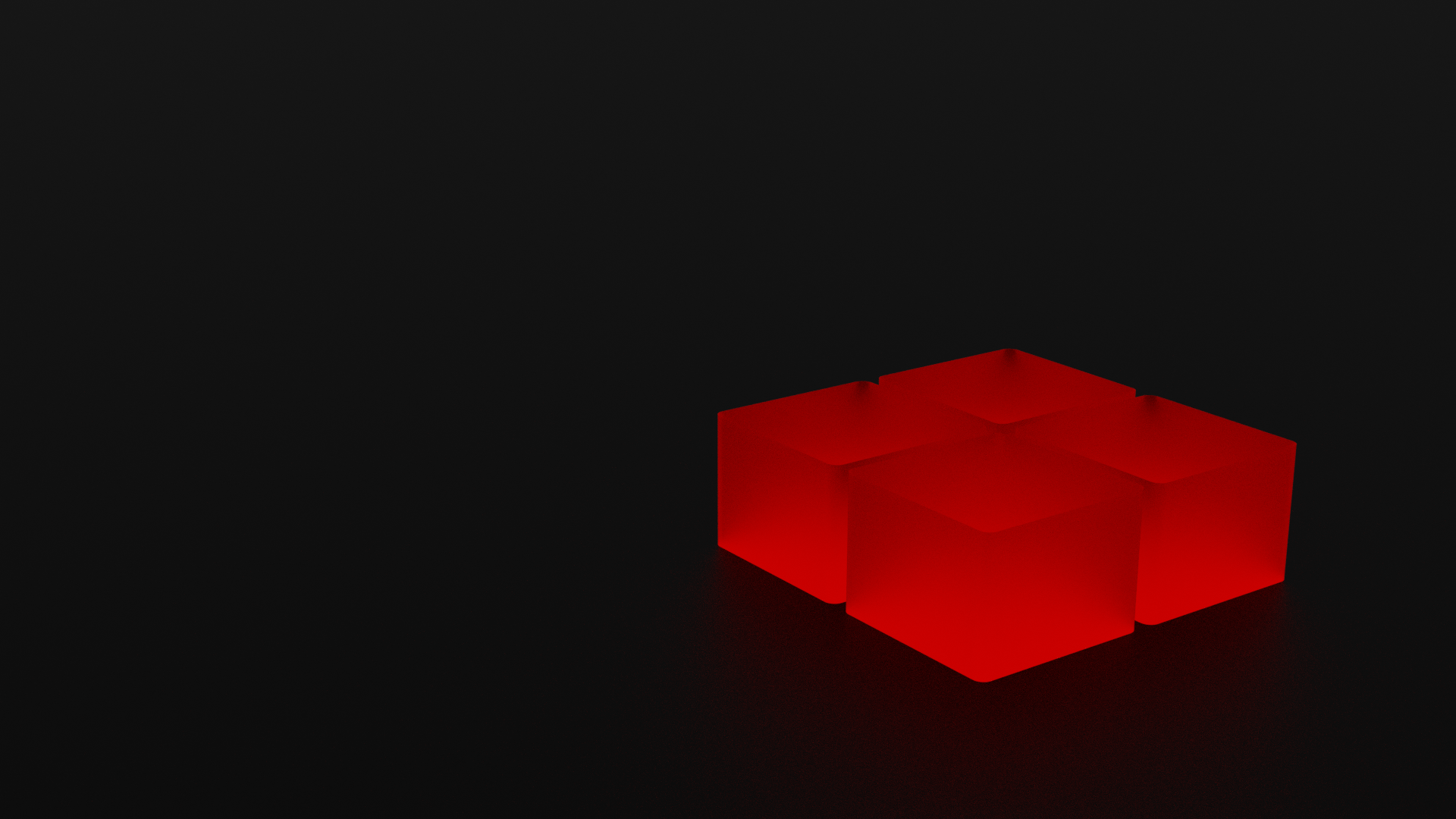 Windows 10 3D Blocks Minimalism Simple Background Black Background 1920x1080