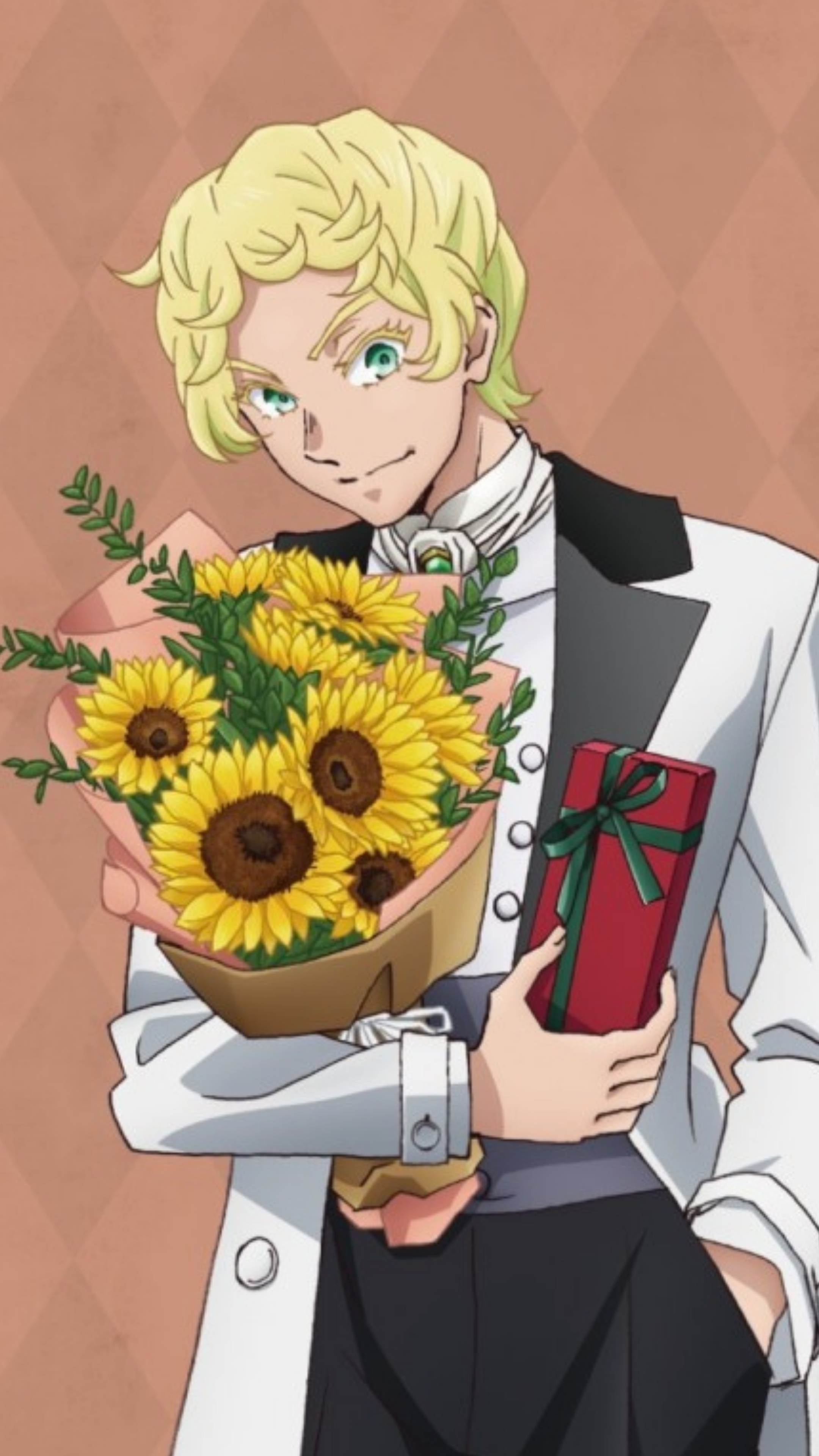 Vanitas No Carte Roland Fortis Christmas Simple Background Anime Anime Boys Flowers 2160x3840