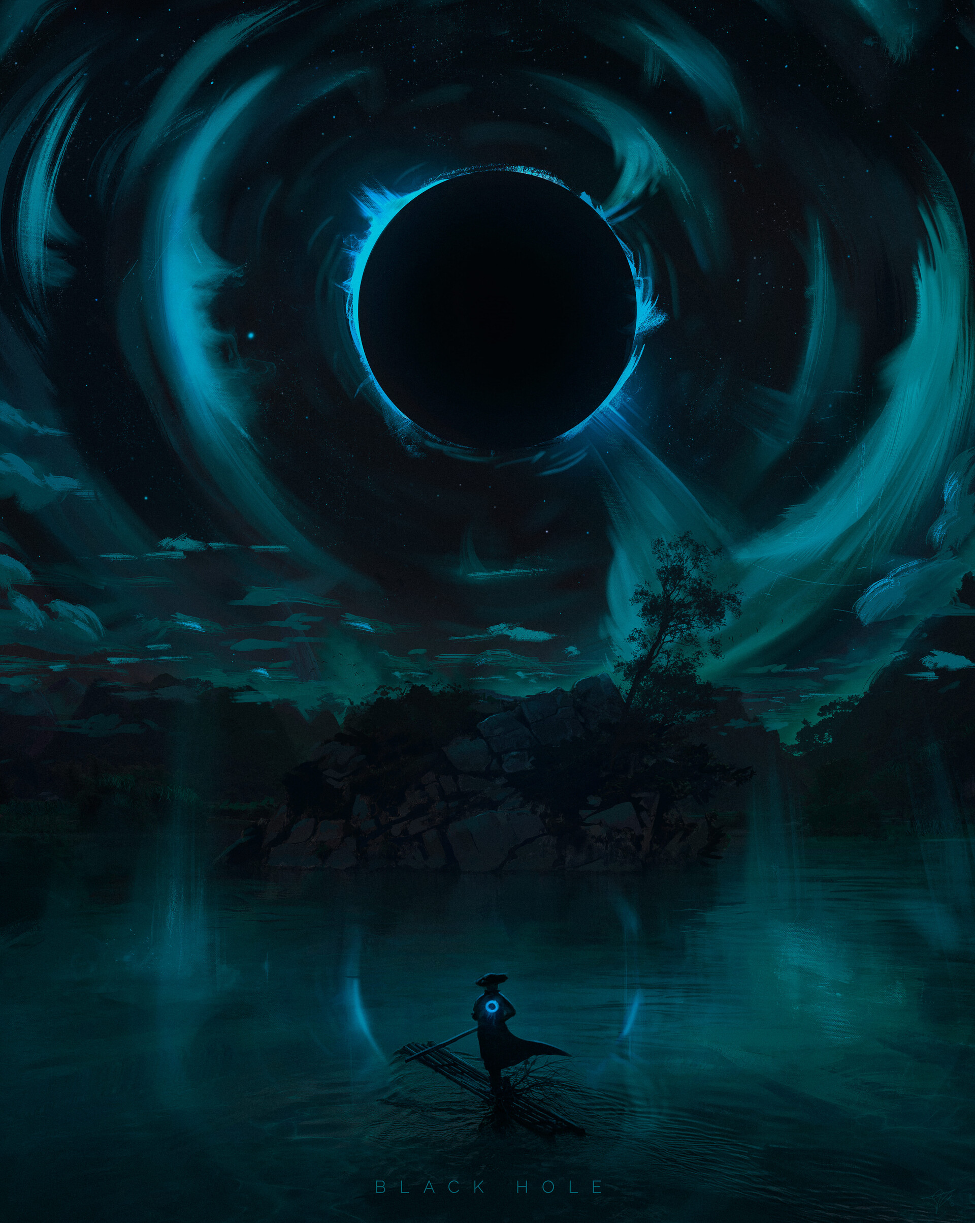 Gabriela Wasiewicz Digital Art Landscape Black Holes Night 1920x2406