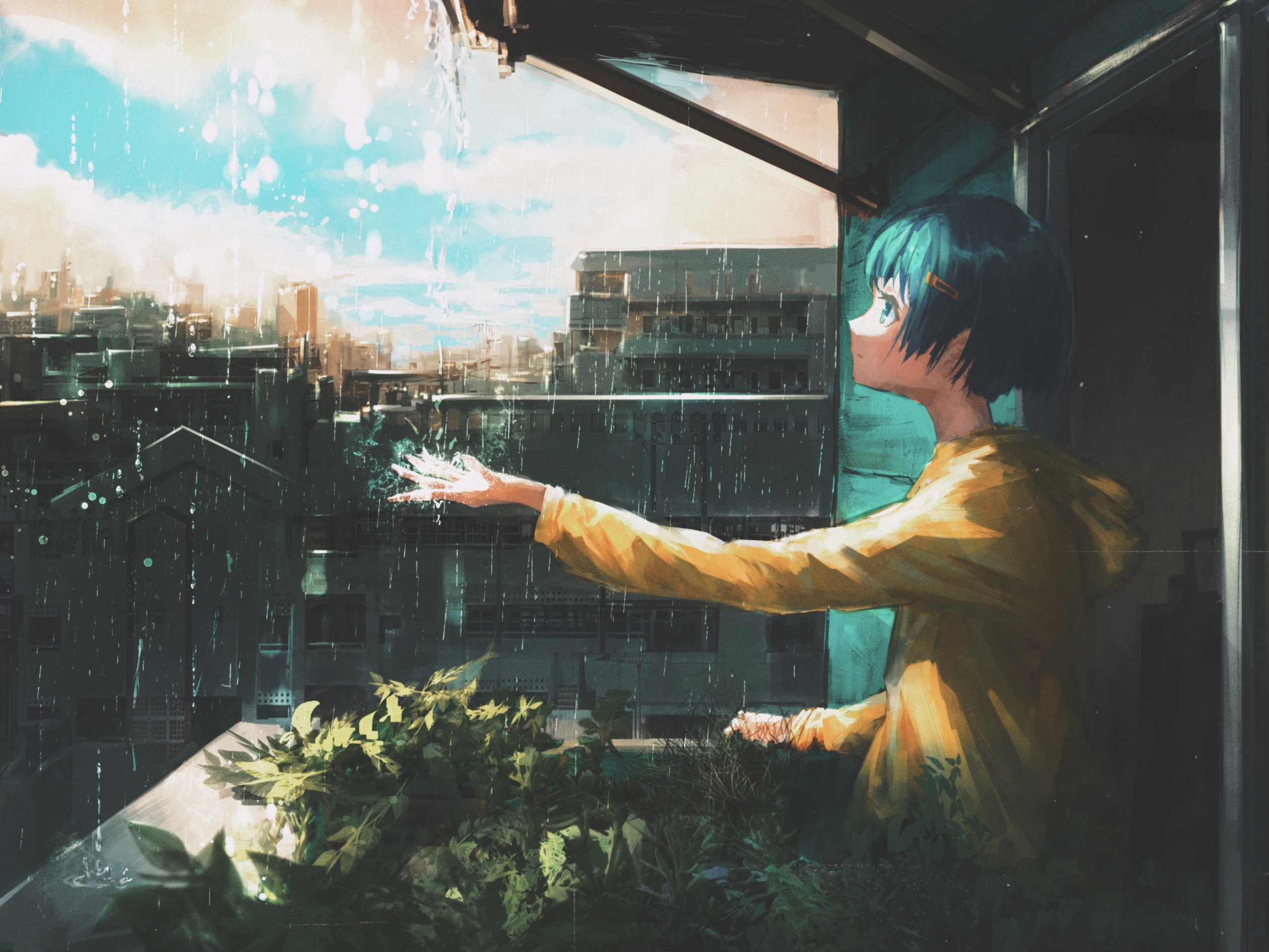 Anime City Rain