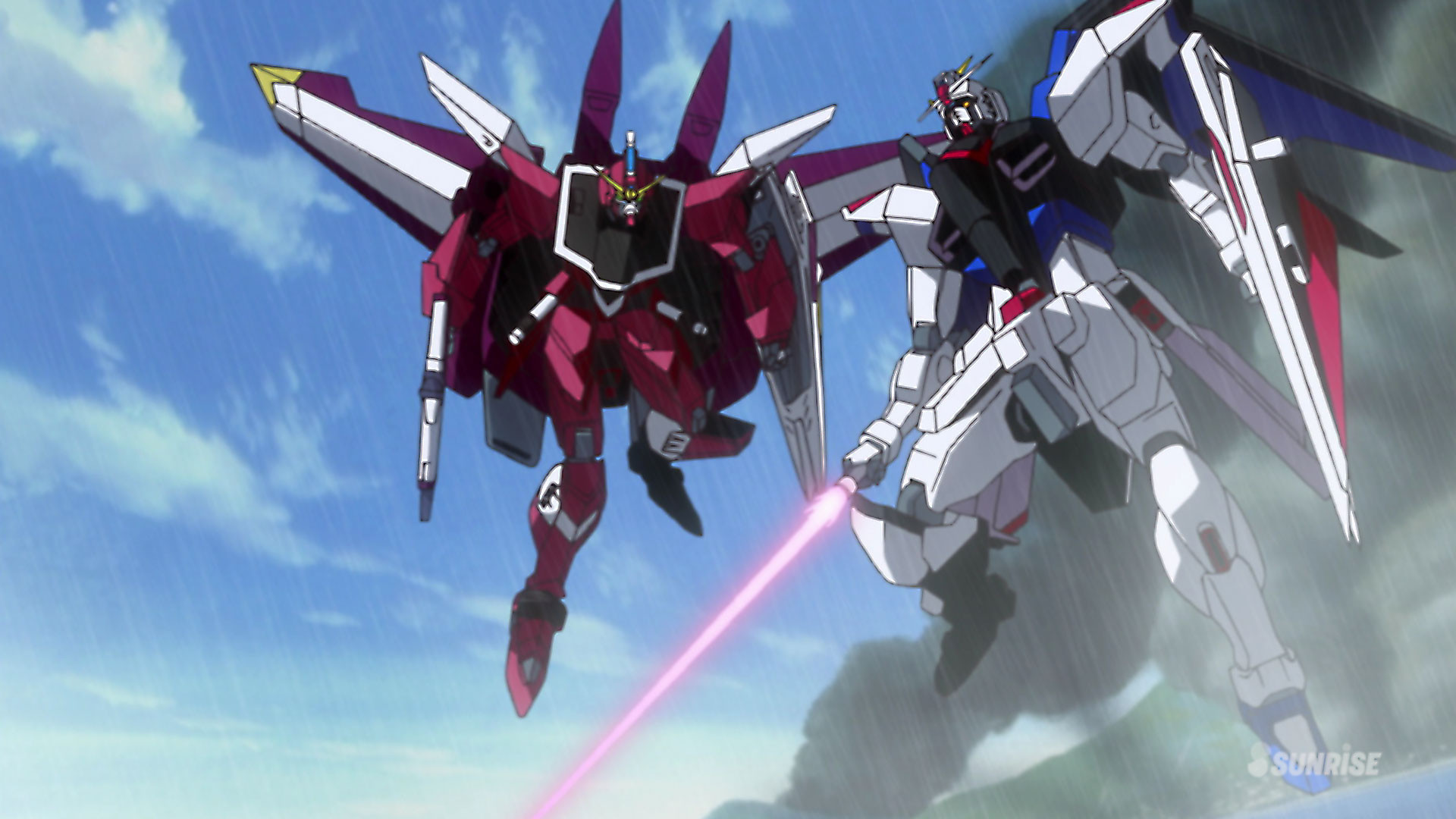 Anime Anime Screenshot Mech Gundam Mobile Suit Gundam SEED Freedom Gundam Justice Gundam Digital Art 1920x1080