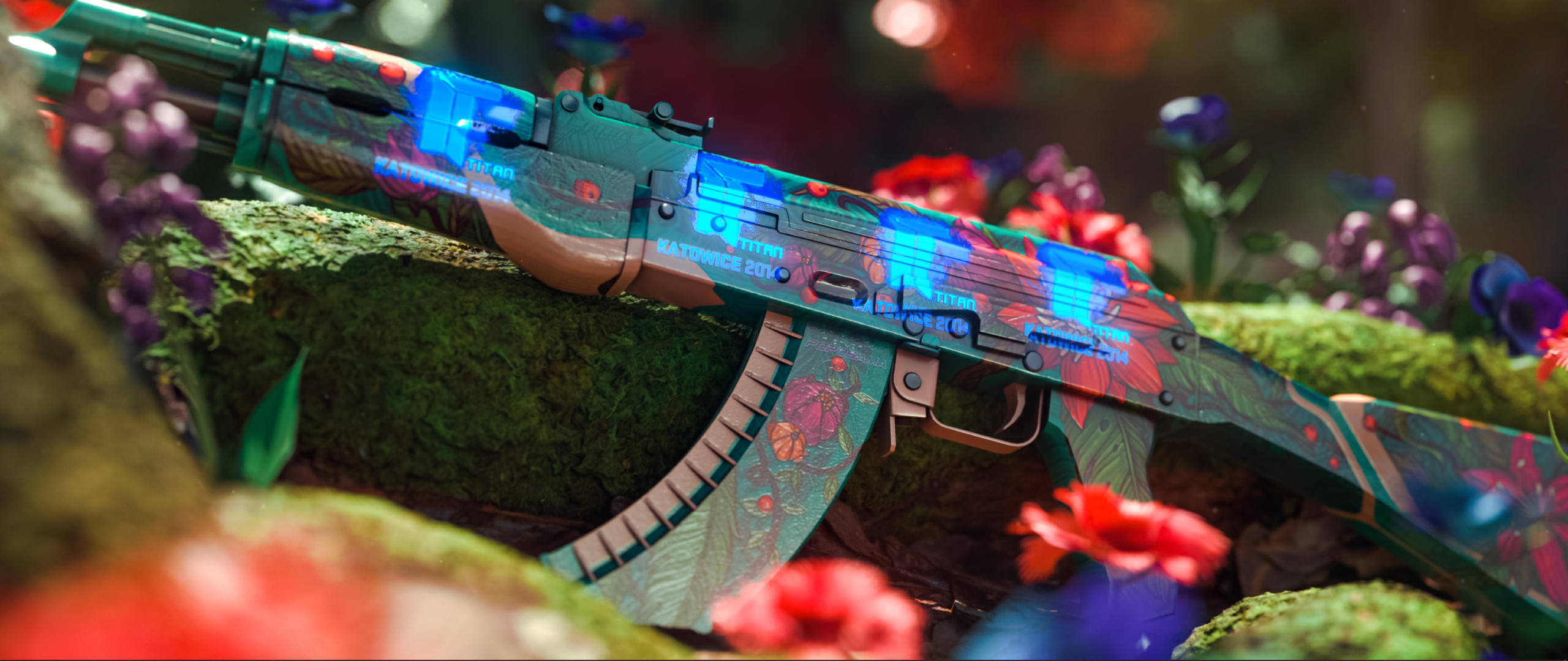 Counter Strike Global Offensive Gun Battle Rifle Colorful 2560x1080