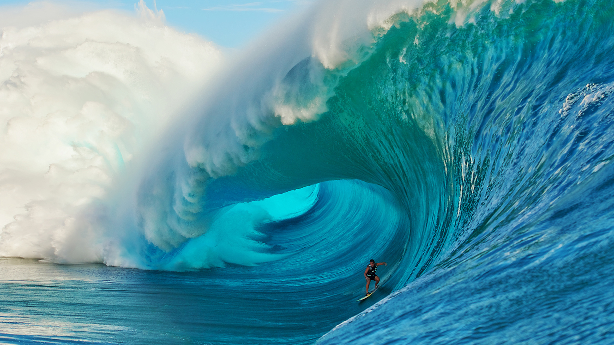 Earth Wave Surfer Ocean 2048x1152