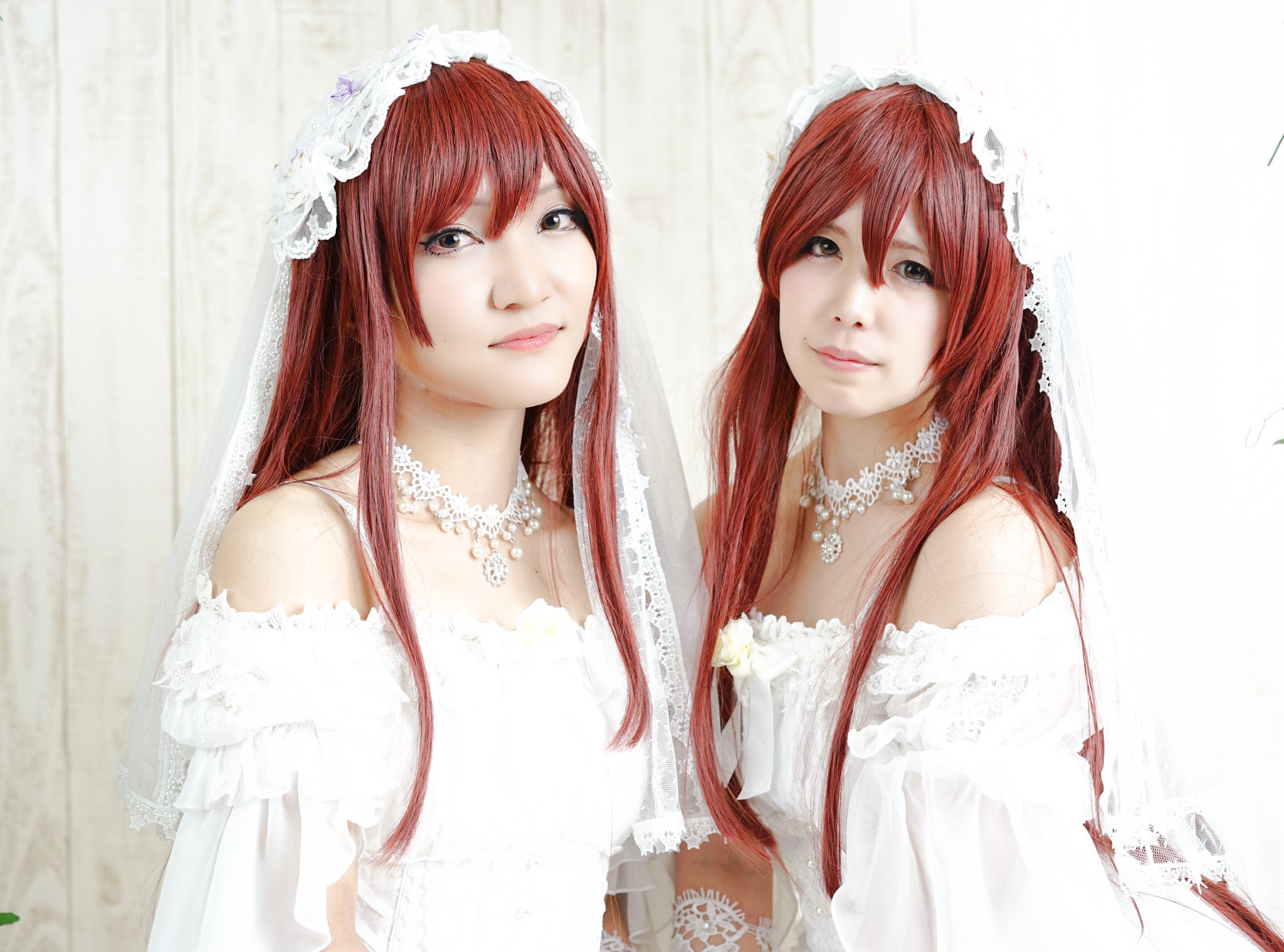 Oosaki Amana Oosaki Tenka THE IDOLM STER The Idolmaster Shiny Colors Long Hair Brunette Twins Weddin 2048x1520