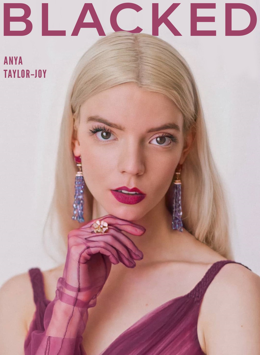 Anya Taylor Joy Jewel Blonde Portrait Logo Purple Purple Clothing Face Lipstick Violet Lipstick Actr 1070x1456