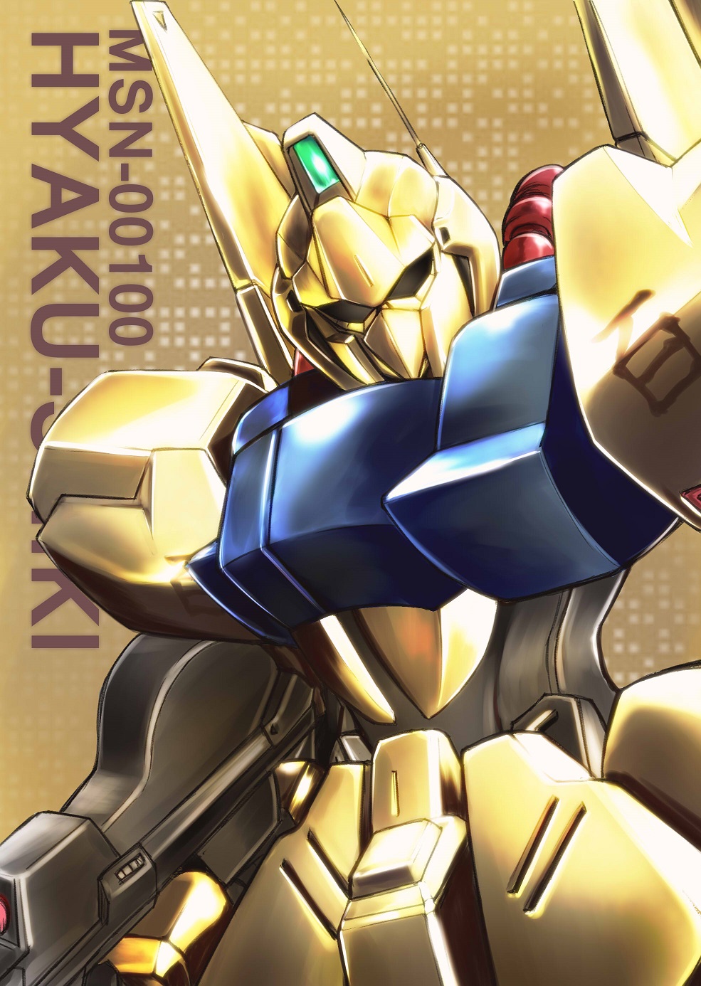 Anime Mech Mobile Suit Zeta Gundam Super Robot Wars Hyaku Shiki Artwork Digital Art Fan Art 985x1386