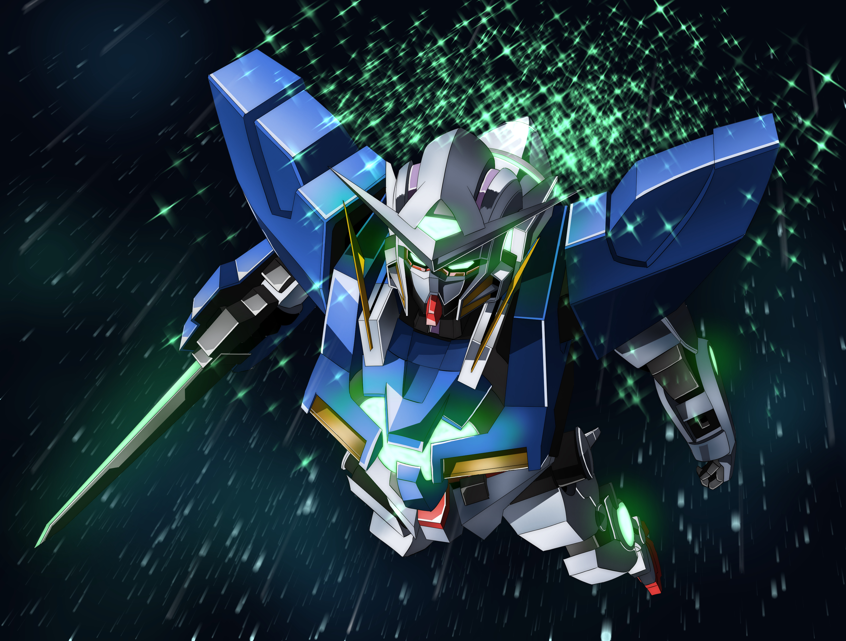 Anime Robot Gundam Mobile Suit Gundam 00 Super Robot Wars Gundam Exia Artwork Digital Art Fan Art 3456x2617