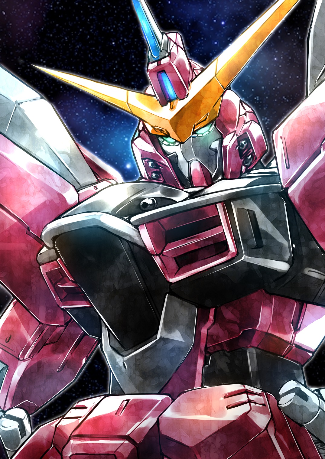 Anime Gundam Mobile Suit Gundam SEED Super Robot Wars Justice Gundam Artwork Digital Art Fan Art Rob 1075x1518