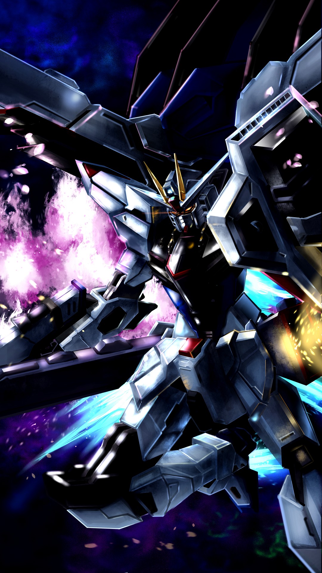 Anime Mechs Gundam Mobile Suit Gundam SEED Freedom Gundam Artwork Digital Art Fan Art Super Robot Wa 1080x1920