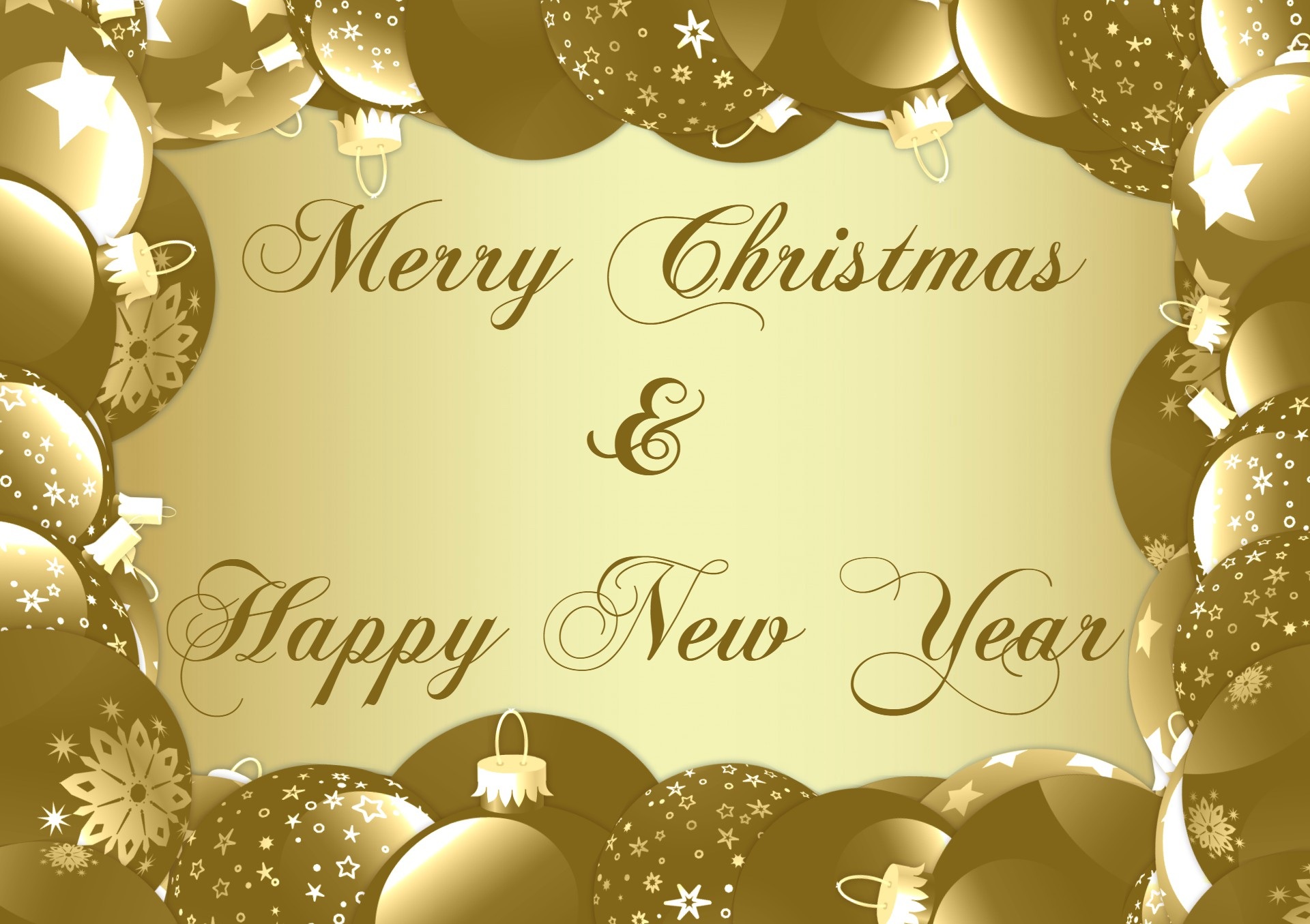 Merry Christmas Happy New Year New Year Bauble 1920x1355