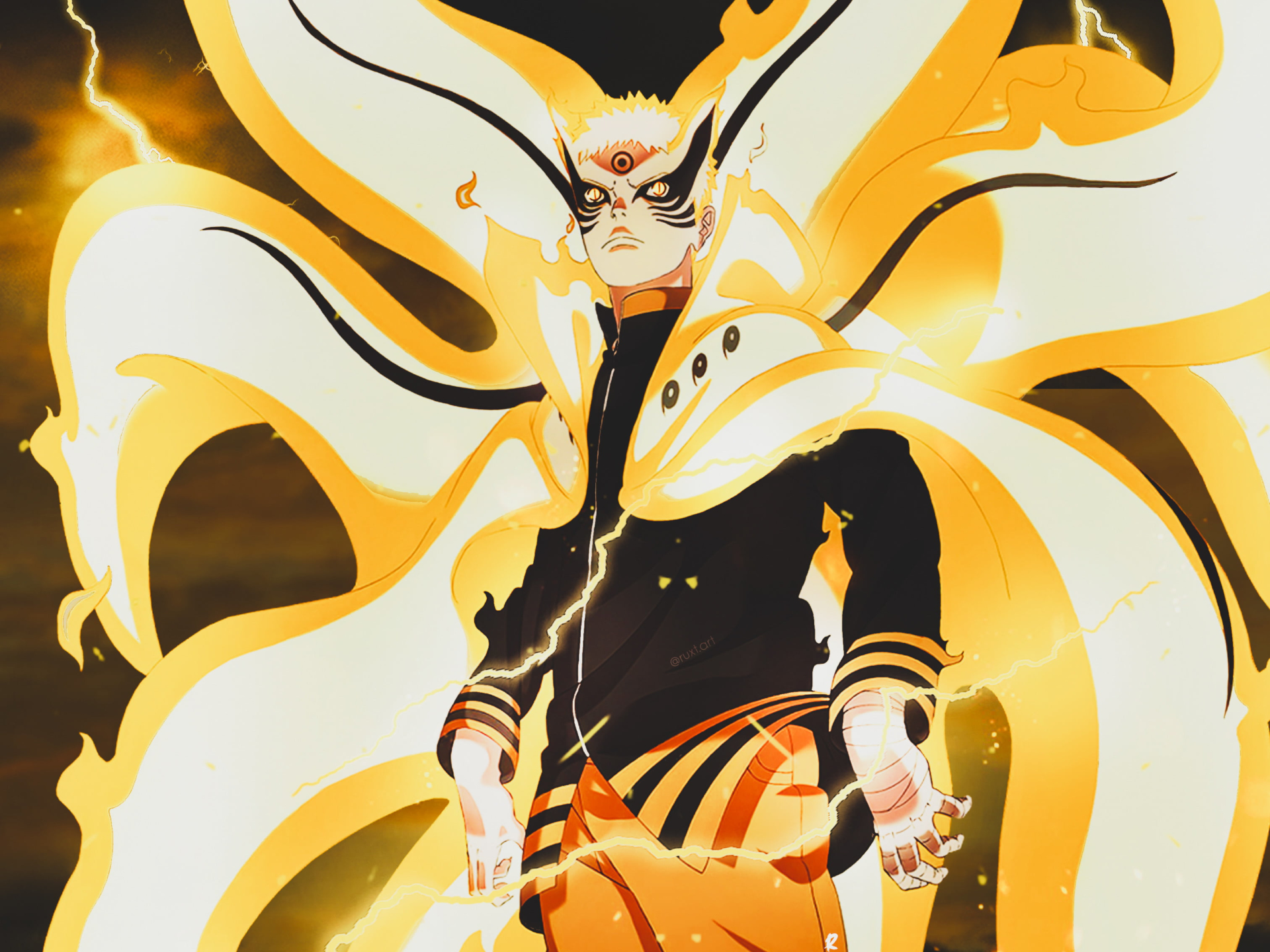 Download Naruto Final Form Nine-tail Mode Wallpaper | Wallpapers.com