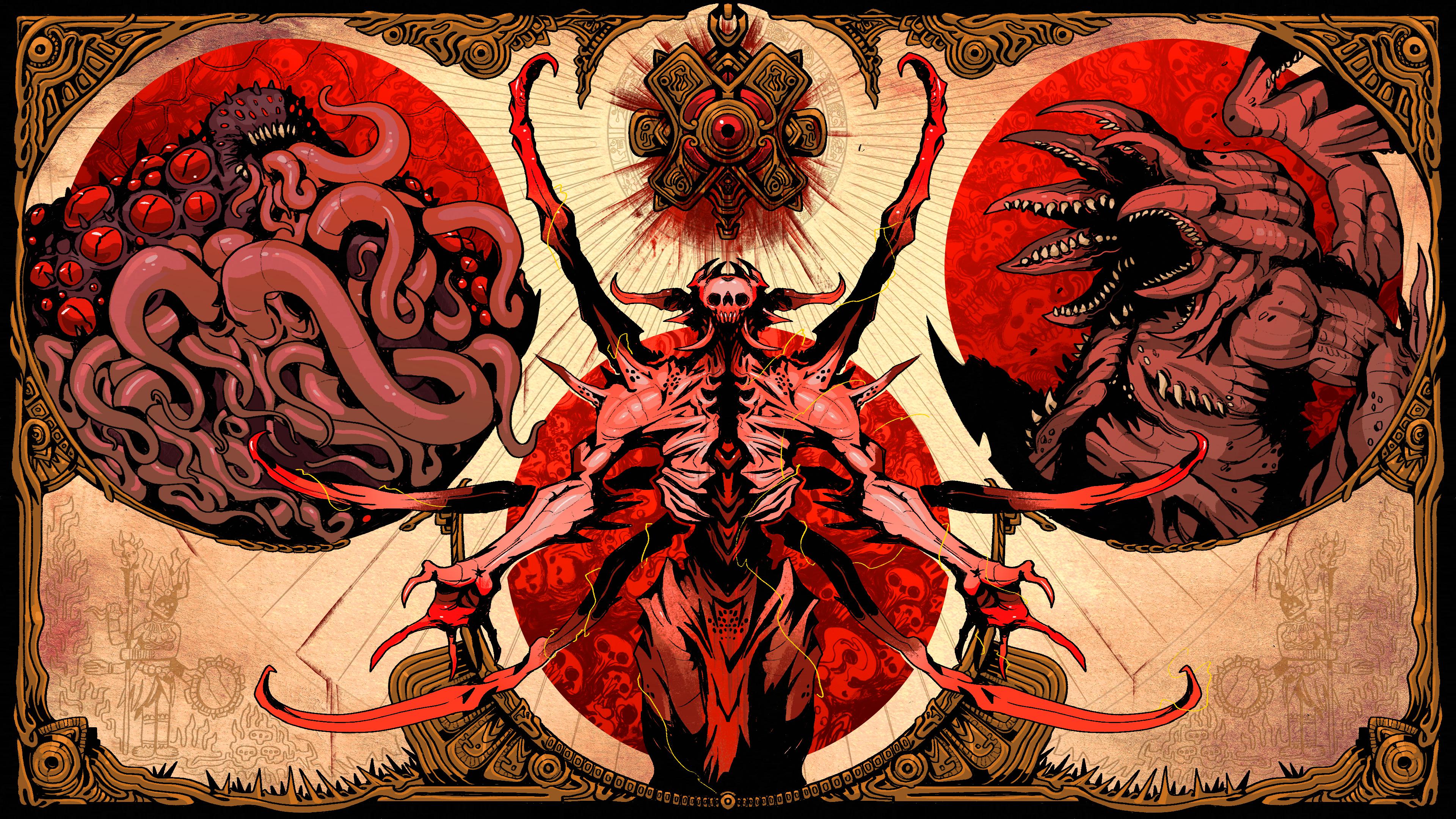 Path Of Exile Grinding Gear Games Digital Art Scourge Tentacles 3840x2160