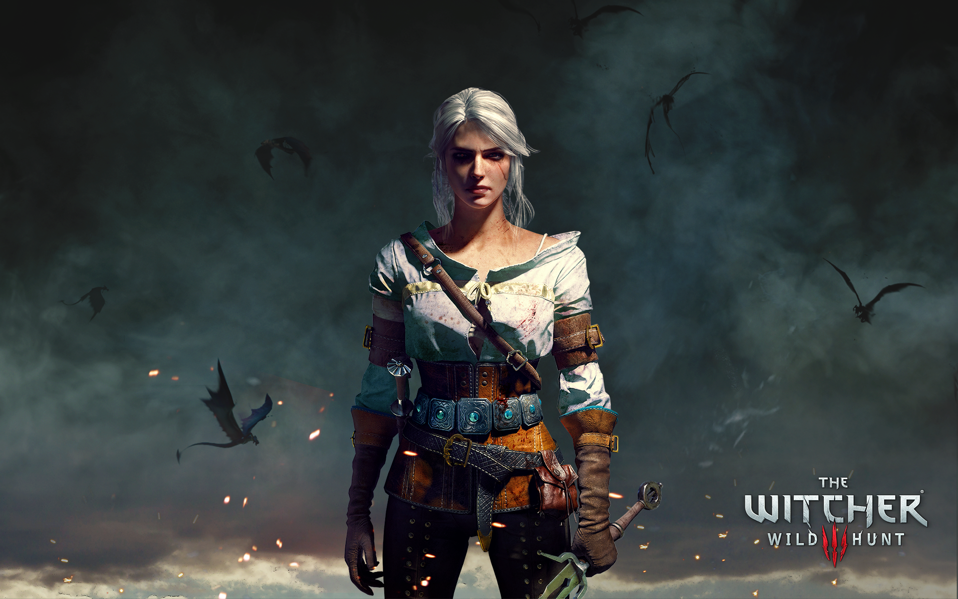 The Witcher 3 White Hair Game Characters 1920x1200