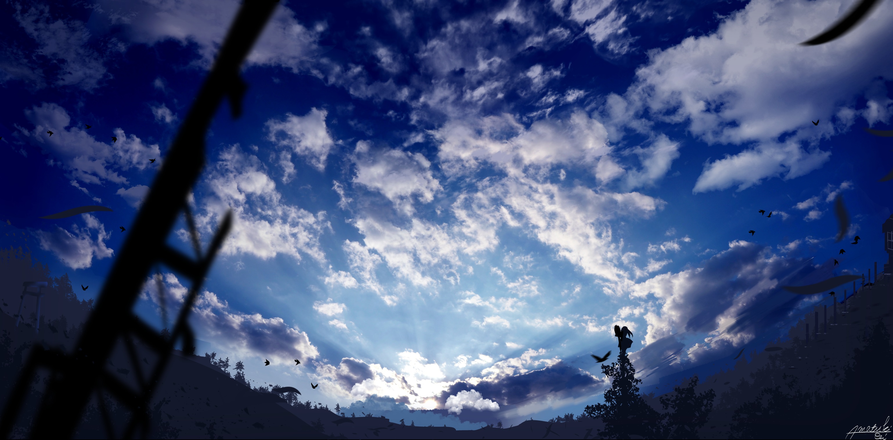 Anime Sky 3076x1516