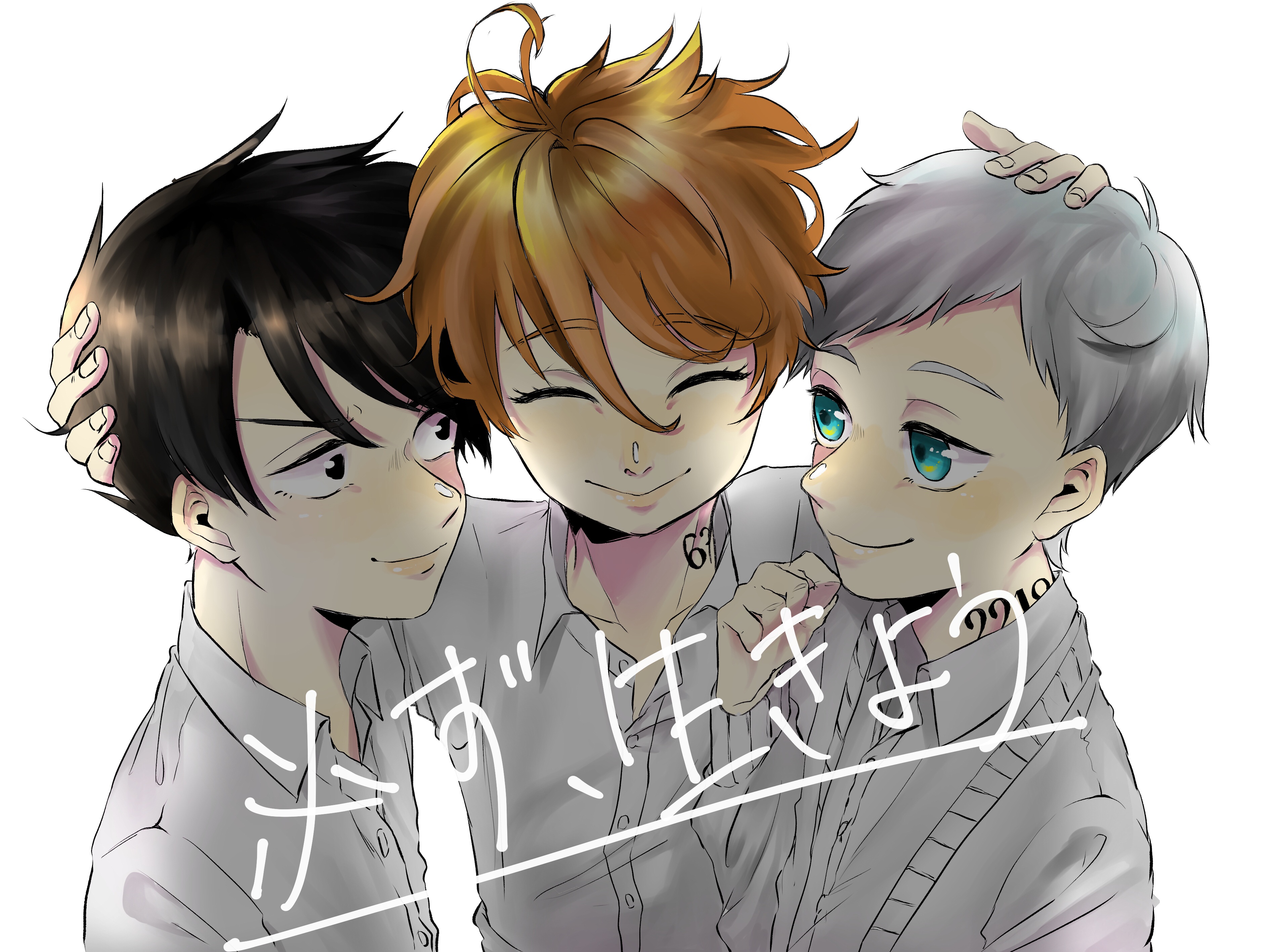Emma The Promised Neverland Norman The Promised Neverland Ray The Promised Neverland 3780x2835