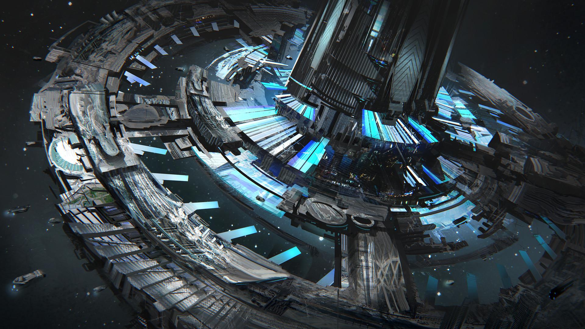 Sci Fi Space Station 1920x1080