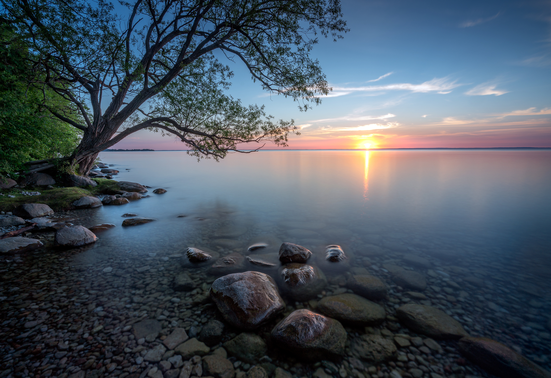 Rocks Water Sea Waterscape Trees Sunset Sky Nature Outdoors Photography 1800x1235