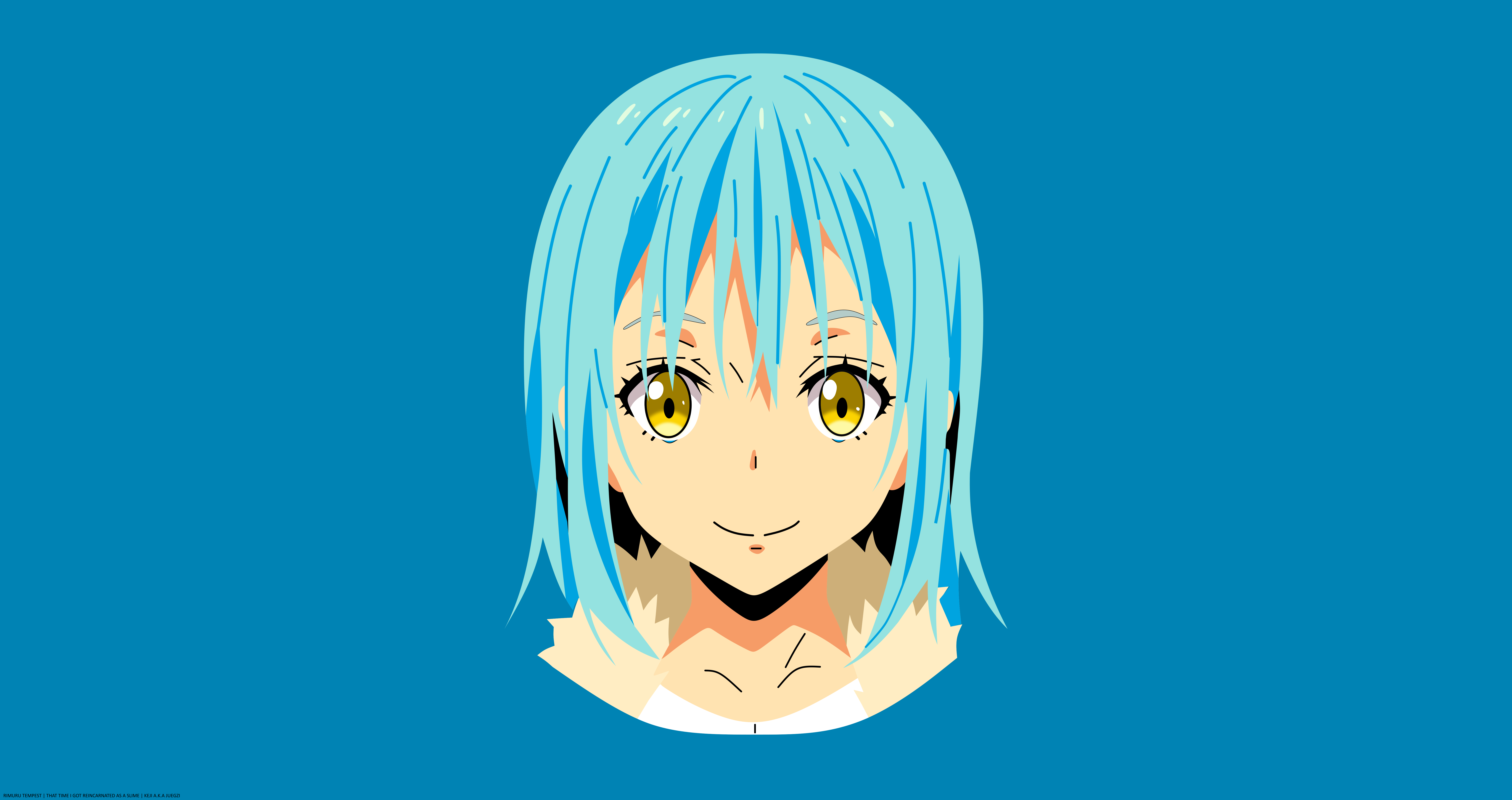 Rimuru Tempest Face Minimalist Smile Girl 8500x4500