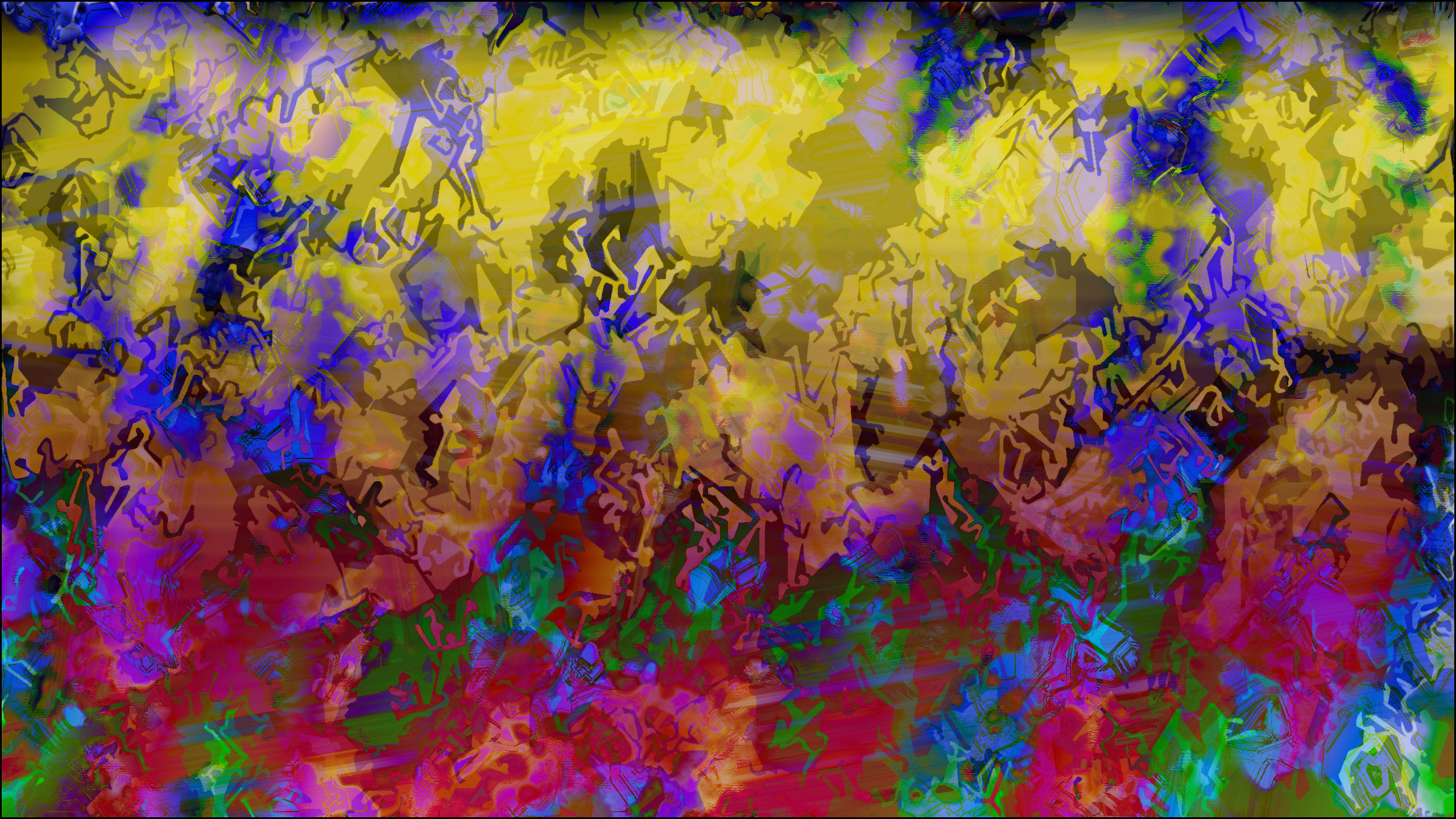 Abstract Digital Art Trippy Psychedelic Brightness 2560x1440