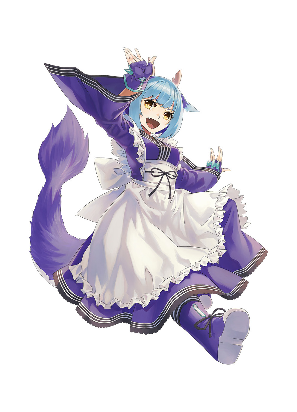 Anime Anime Girls Trading Card Games Yu Gi Oh Laundry Dragonmaid Blue Hair Maid Maid Outfit Artwork  992x1378