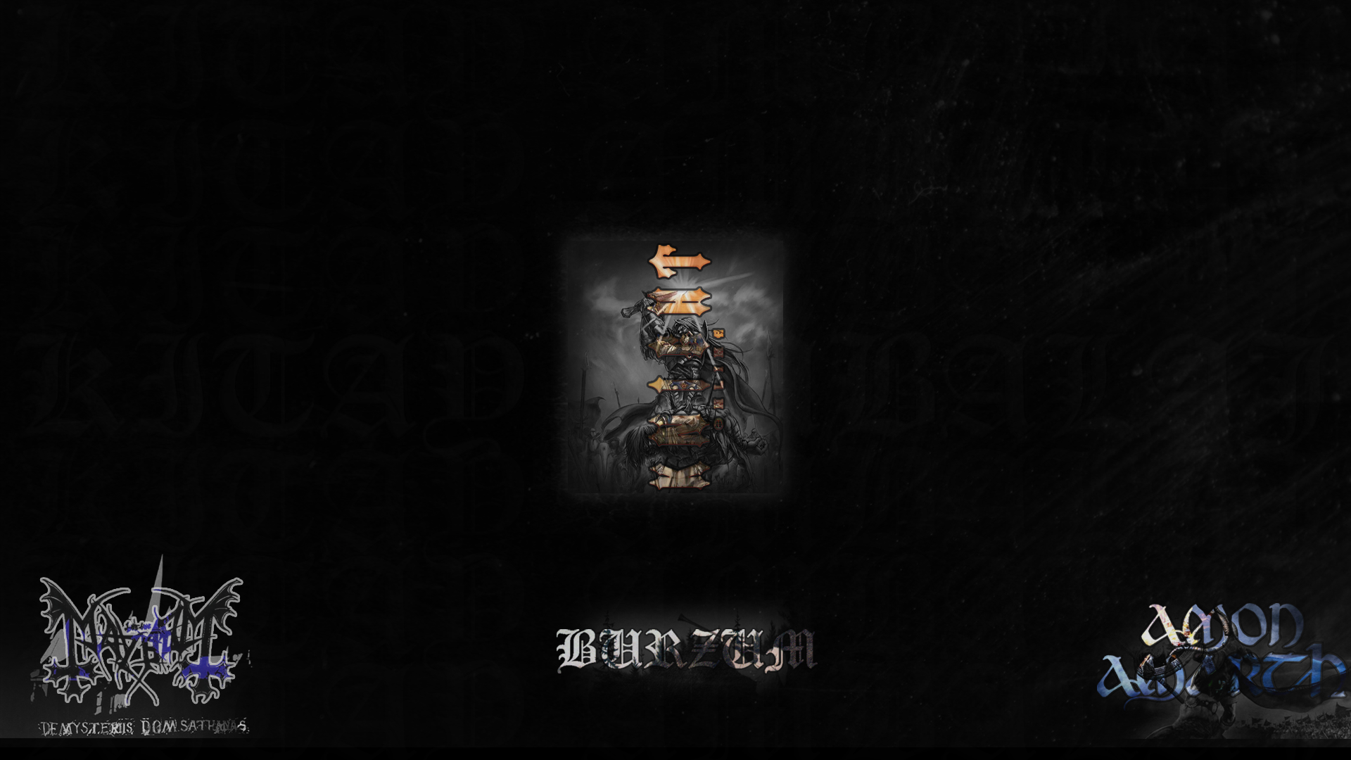 Mayhem Burzum Amon Amarth Knight Online Black Metal Gothic Minimalism Drawing Dirty 1920x1080