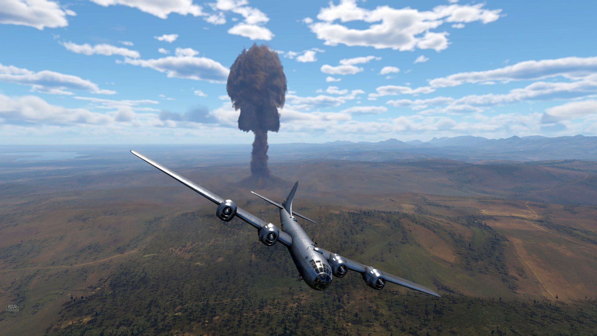US Air Force War Thunder Atomic Bomb B 29 Super Fortress Mushroom Clouds Screen Shot PC Gaming Milit 1920x1080